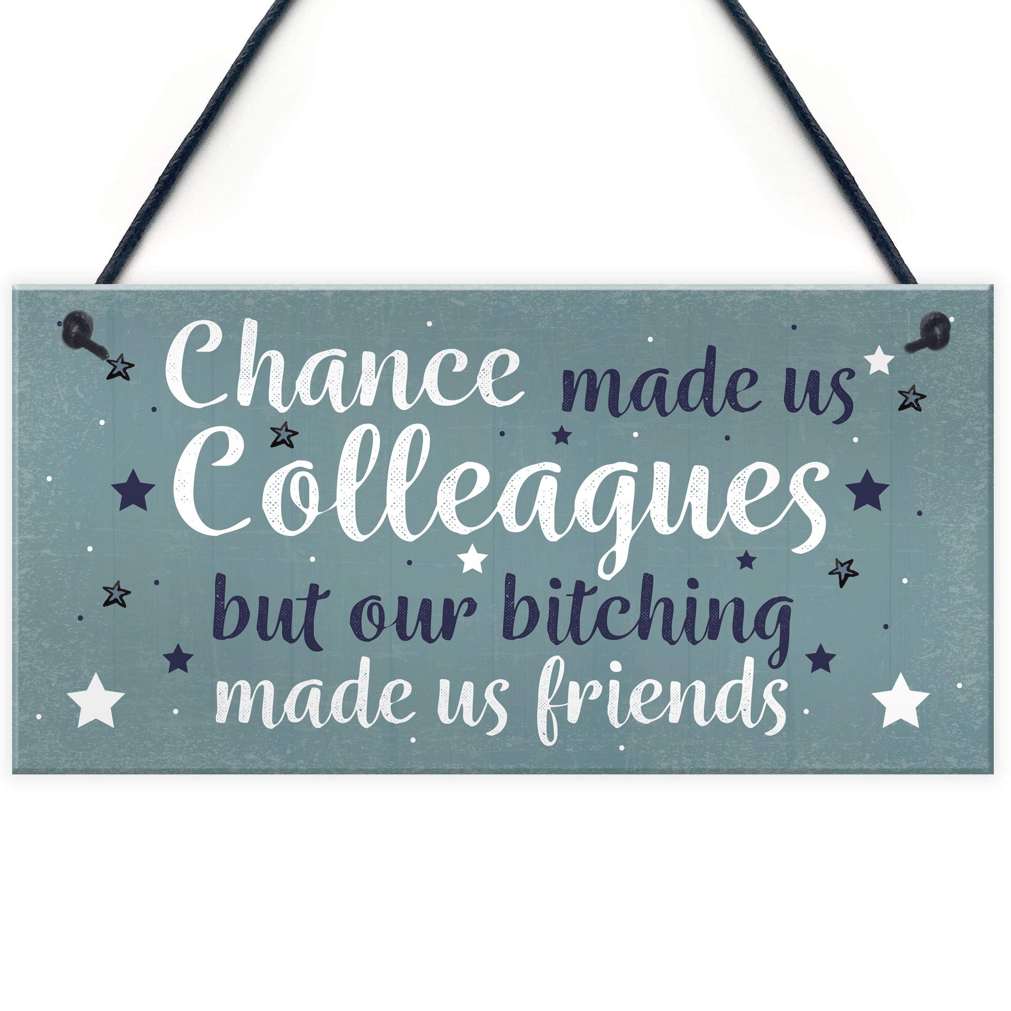 Red Ocean Chance Made Us Colleagues Handmade Hanging Plaque Work Friendship Leaving Gift