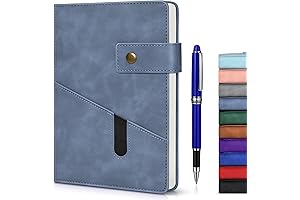 Elegant Blue A5 Leather Journal for Women: Express Yourself in Style