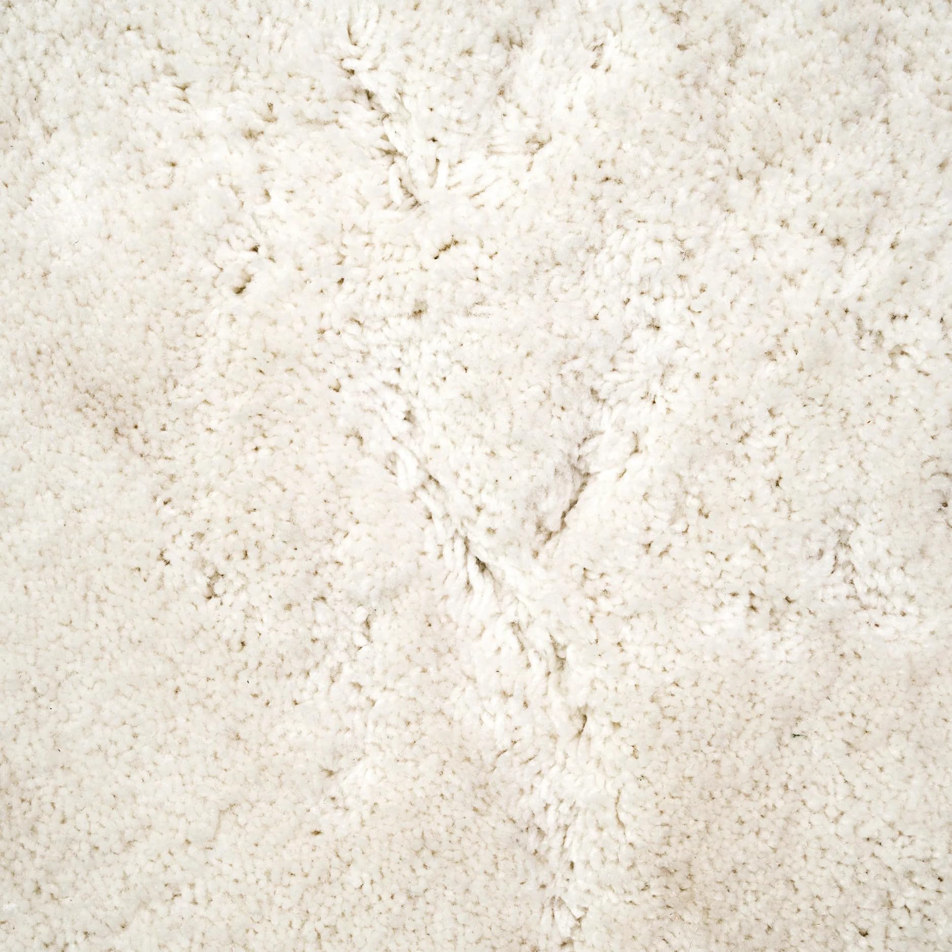 Tappeto shaggy Leighton 80 x 140 cm bianco - a pelo lungo morbido e soffice - per soggiorno, camera da letto e cameretta - morbido effetto pelliccia in poliestere