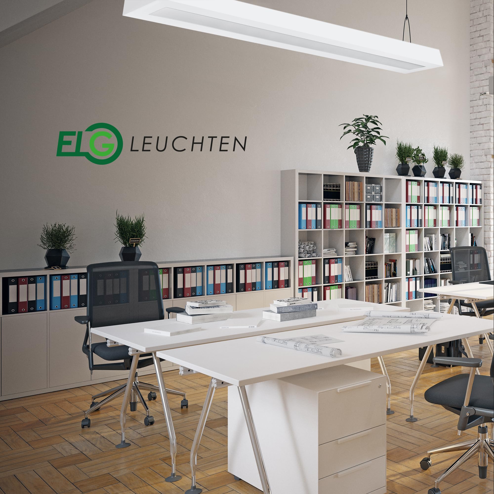 LED Aufbauleuchte 120cm 1-flammig Mikroprismatische Abdeckung Vorverdrahtet für LED Röhren Büroleuchte Deckenleuchte Anbauleuchte optional Pendelleuchte