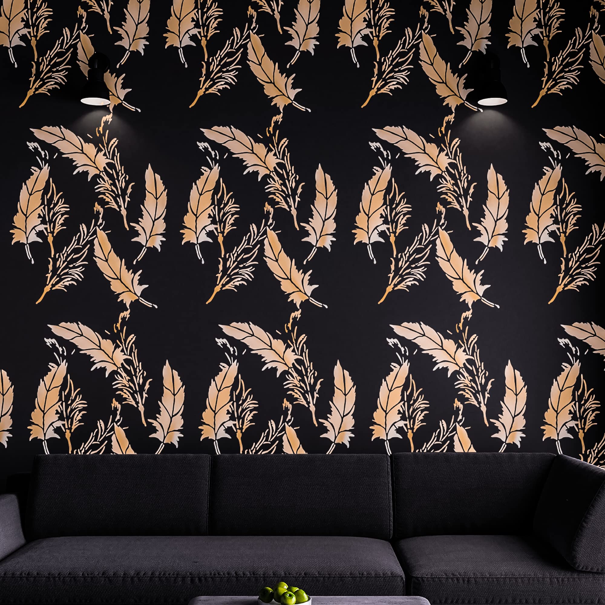 Kayra Decor Leaf Stencils for Wall Painting - Pack of 1, 24 inch x 40 inch - (KDS-36070) (B09VDMZ9BY) Amazon Price History, Amazon Price Tracker