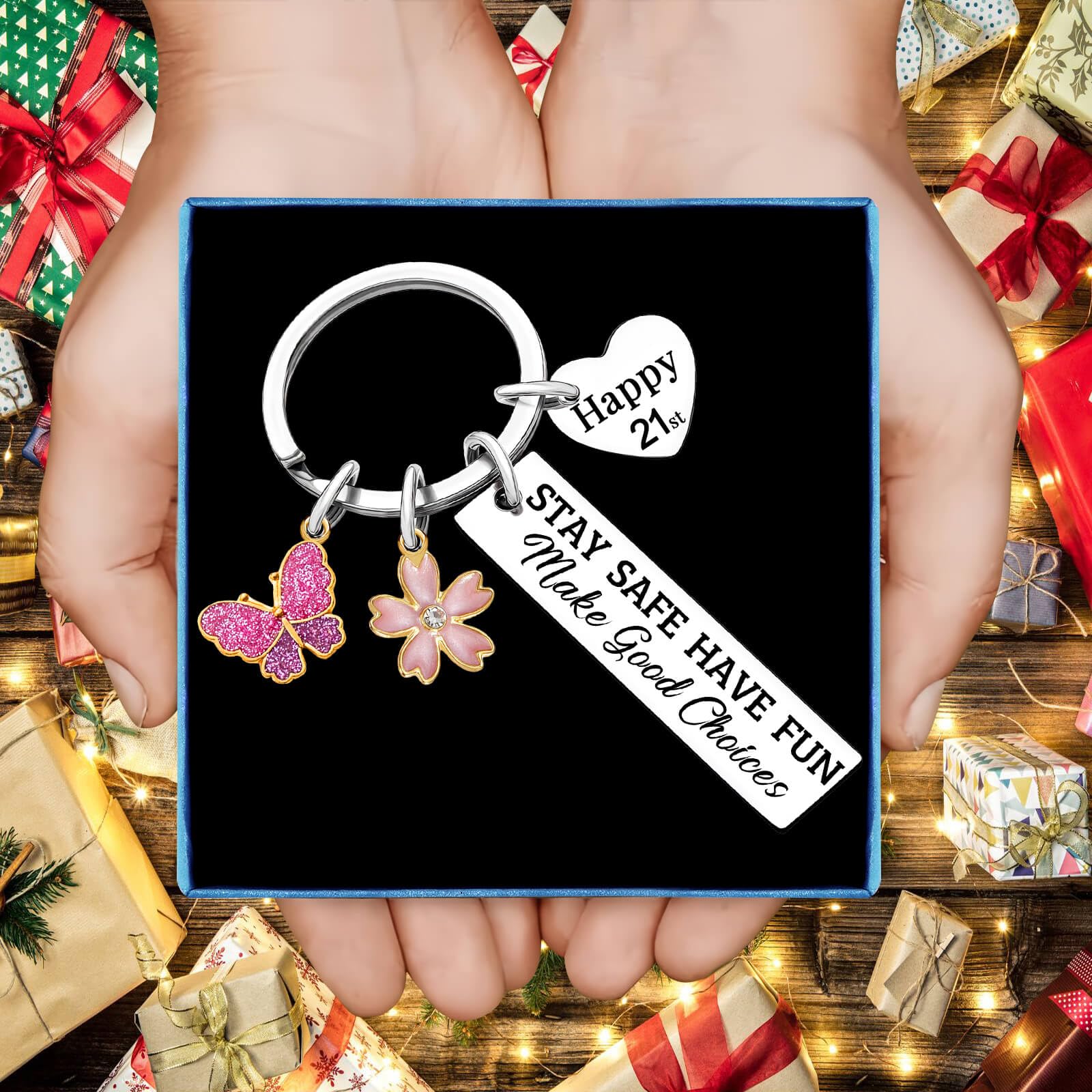 Sweet 16 Gifts for Girls Sweet Sixteen Keychain Happy 16th 18th 21st Birthday Gift for Sister Daughter Party Decorations