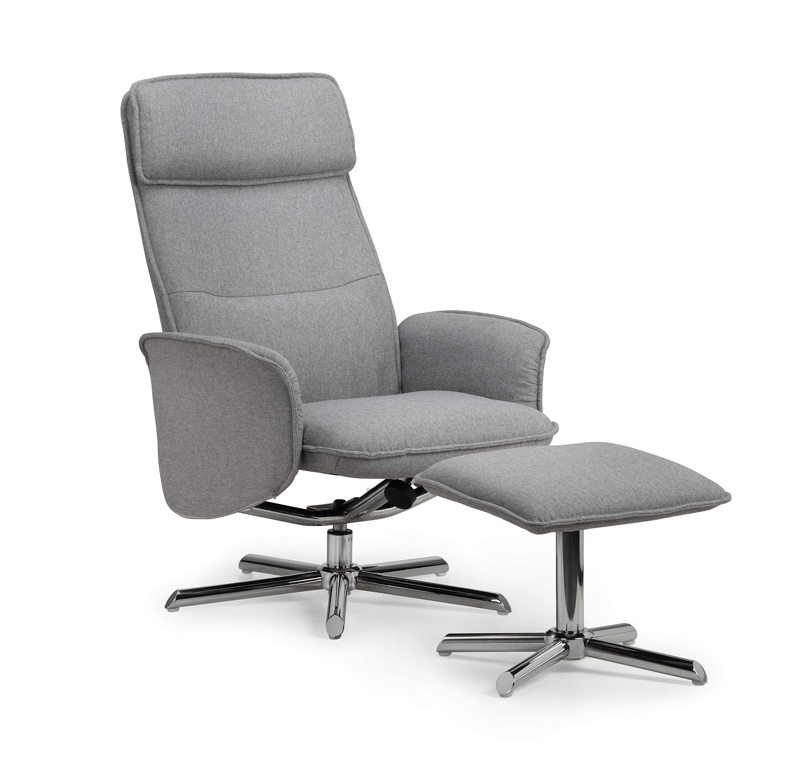Julian BowenAria Recliner & Stool, Grey