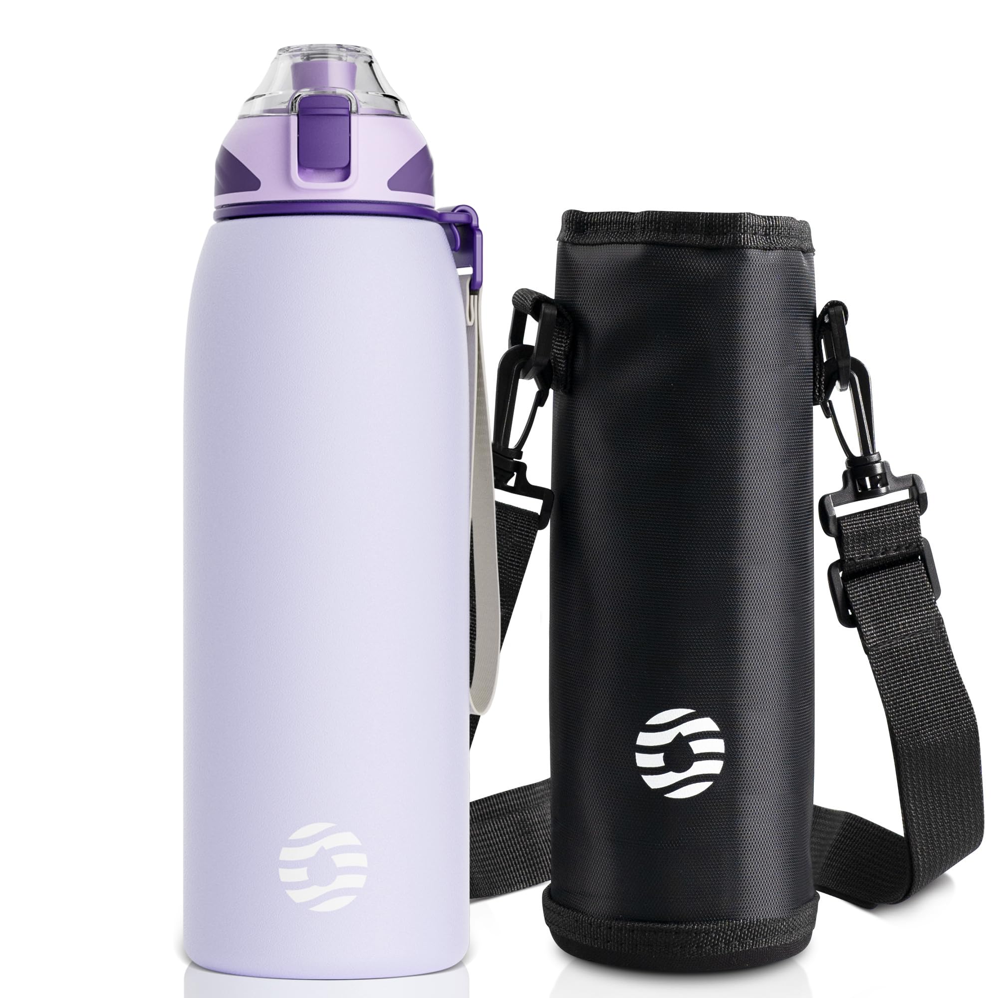 FEIJIAN Vacuum Insulated Sports Water Bottle 34oz Stainless Steel One-Touch