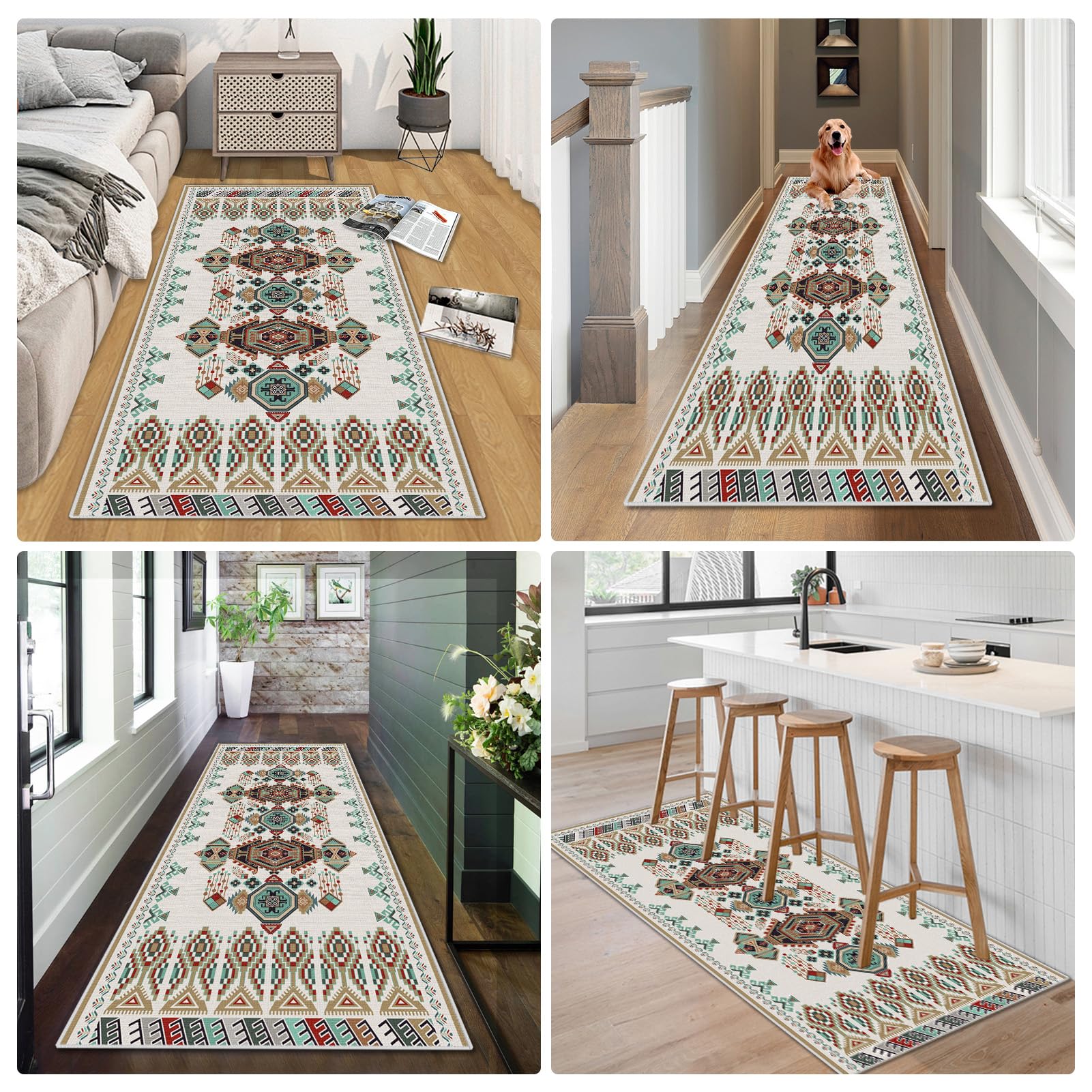 Dywan, bieżnik na korytarz, chodnik kuchenny - długi, 110 x 300 cm, do kuchni, do sypialni, przy wejściu, sprzedawany na metry, regulowany, antypoślizgowy