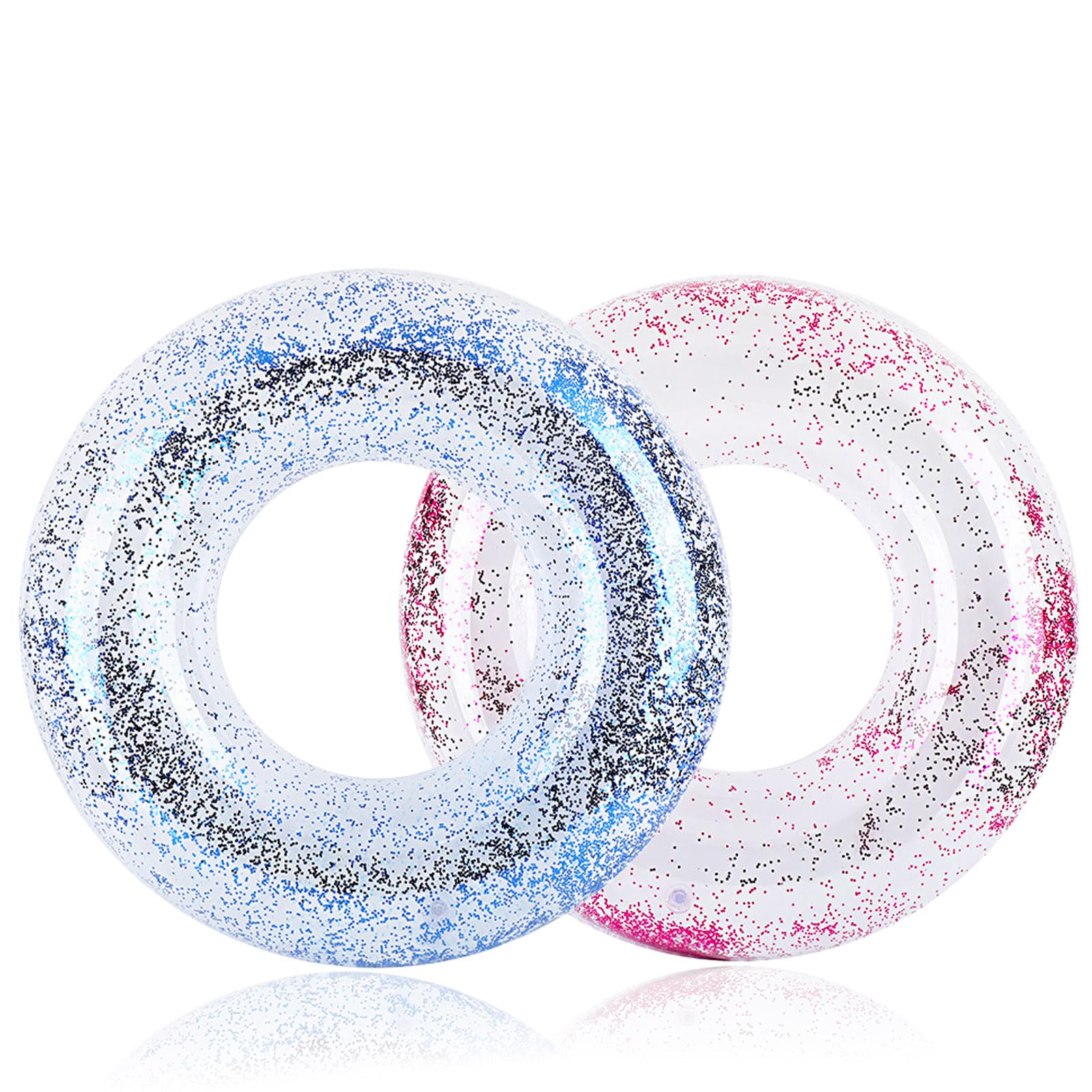 Pool Inflatable Float for Adults Kids,Inflatable Swimming Rings Pool Tubes Swimming Pool Inflatable Pool Floats for Summer Pool Beach Party Decorations (Sequins)