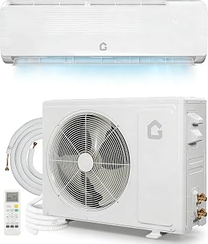 12000BTU Mini Split AC/Heating System, 19 SEER2 115V Ductless Mini Split Air Conditioner with Heat Pump, Cools Up to 750 Sq.Ft, Energy Efficient Inverter AC Unit with Installation Kit