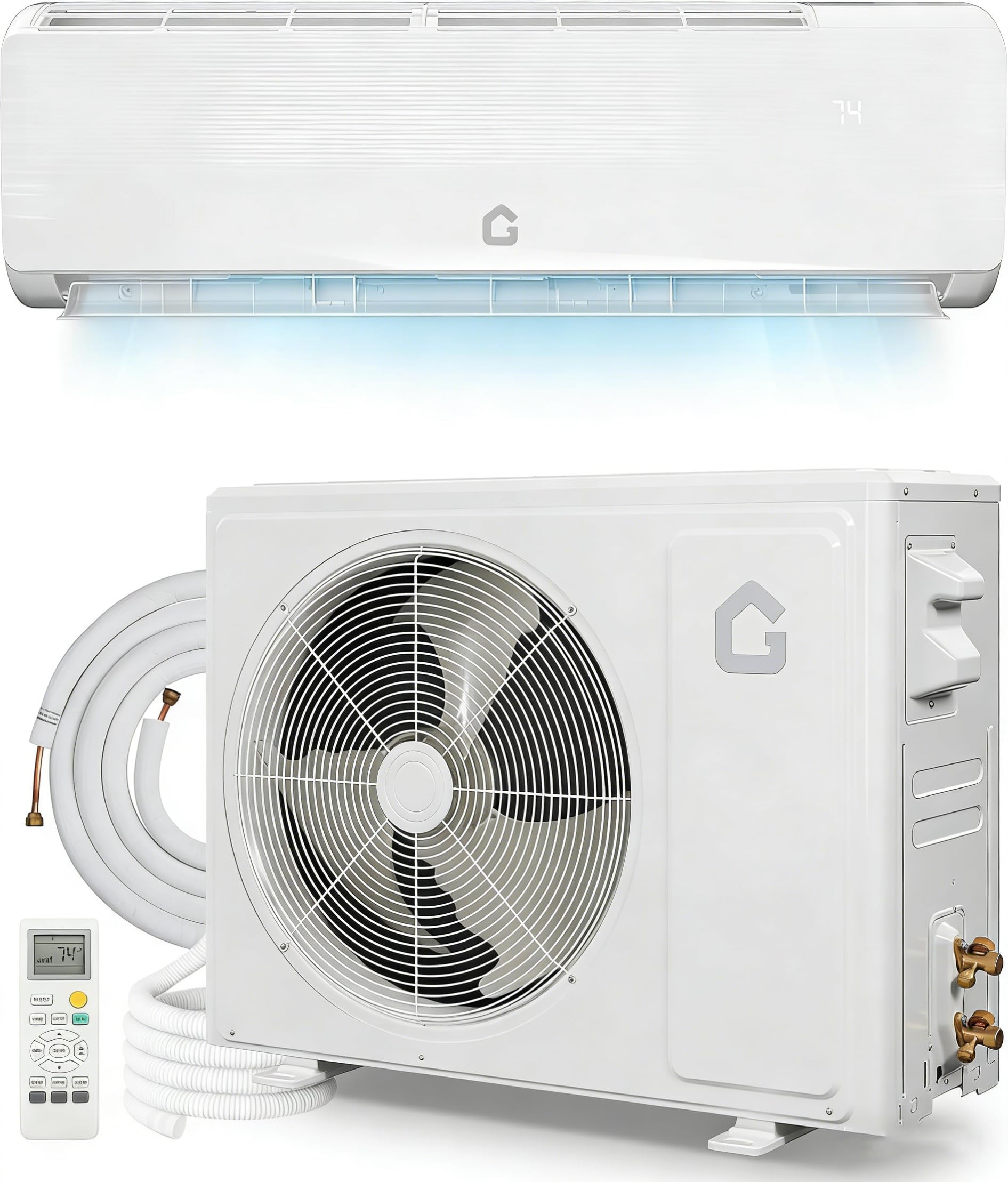 Photo 1 of *INCOMPLETE* 12000BTU Mini Split AC/Heating System, 19 SEER2 115V Ductless Mini Split Air Conditioner with Heat Pump, Cools Up to 750 Sq.Ft, Energy Efficient Inverter AC Unit with Installation Kit