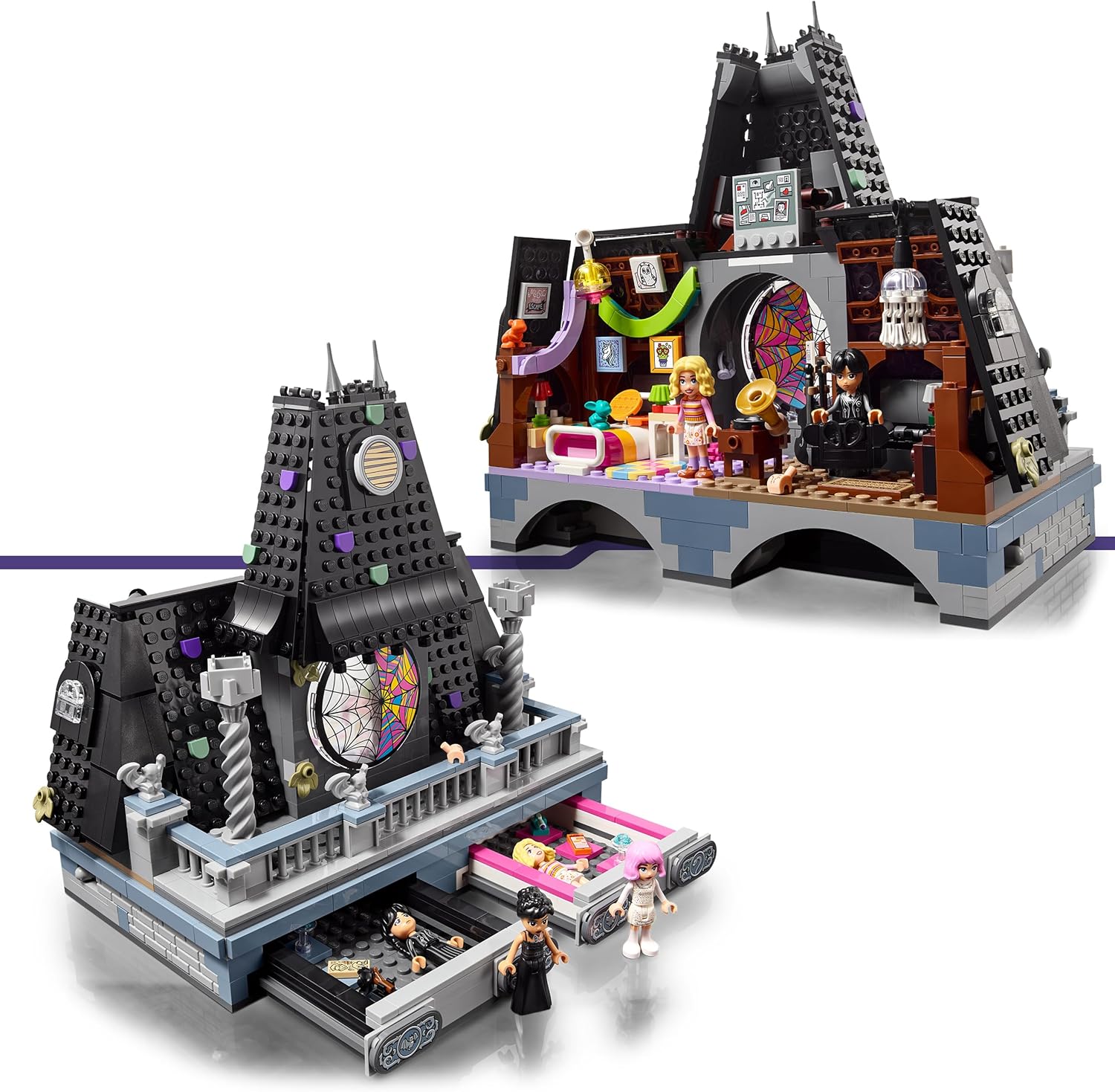 LEGO Wednesday: Wednesday and Enids Room, Nevermore Academy Building Kit for Kids with 4 Dolls, Kids Room Decoration, Toys for 10 Years and Older, Gift for Girls and Boys 76781