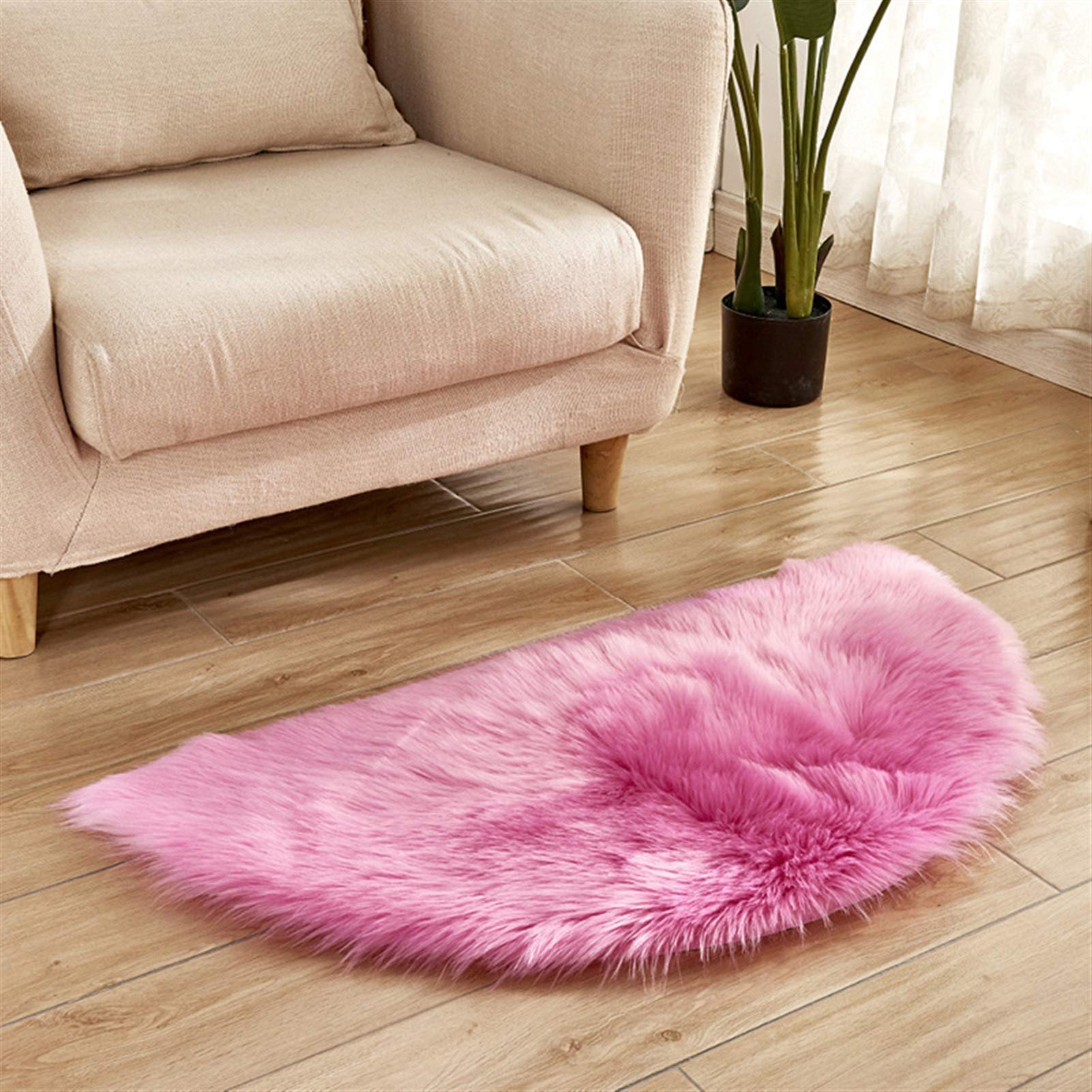 110cm-Tapis En Peluche Ultra,Antidérapant Rond, Moelleux Et Super Doux