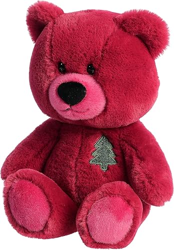 Miniatura 5 de Aurora® Festive Holiday Hugga-Wug Tree Bear™ - Animal de peluche - Animación de temporada - Regalos conmovedores - Rojo 13.5 pulgadas