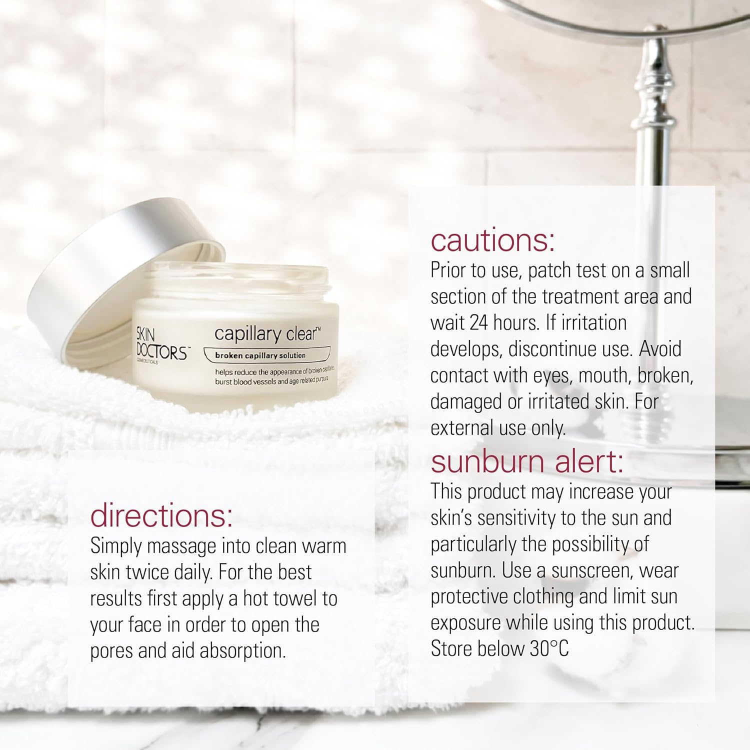 Skin Doctors Capillary Clear, Broken Capillary Formula, 1.7 fl oz (50 ml)