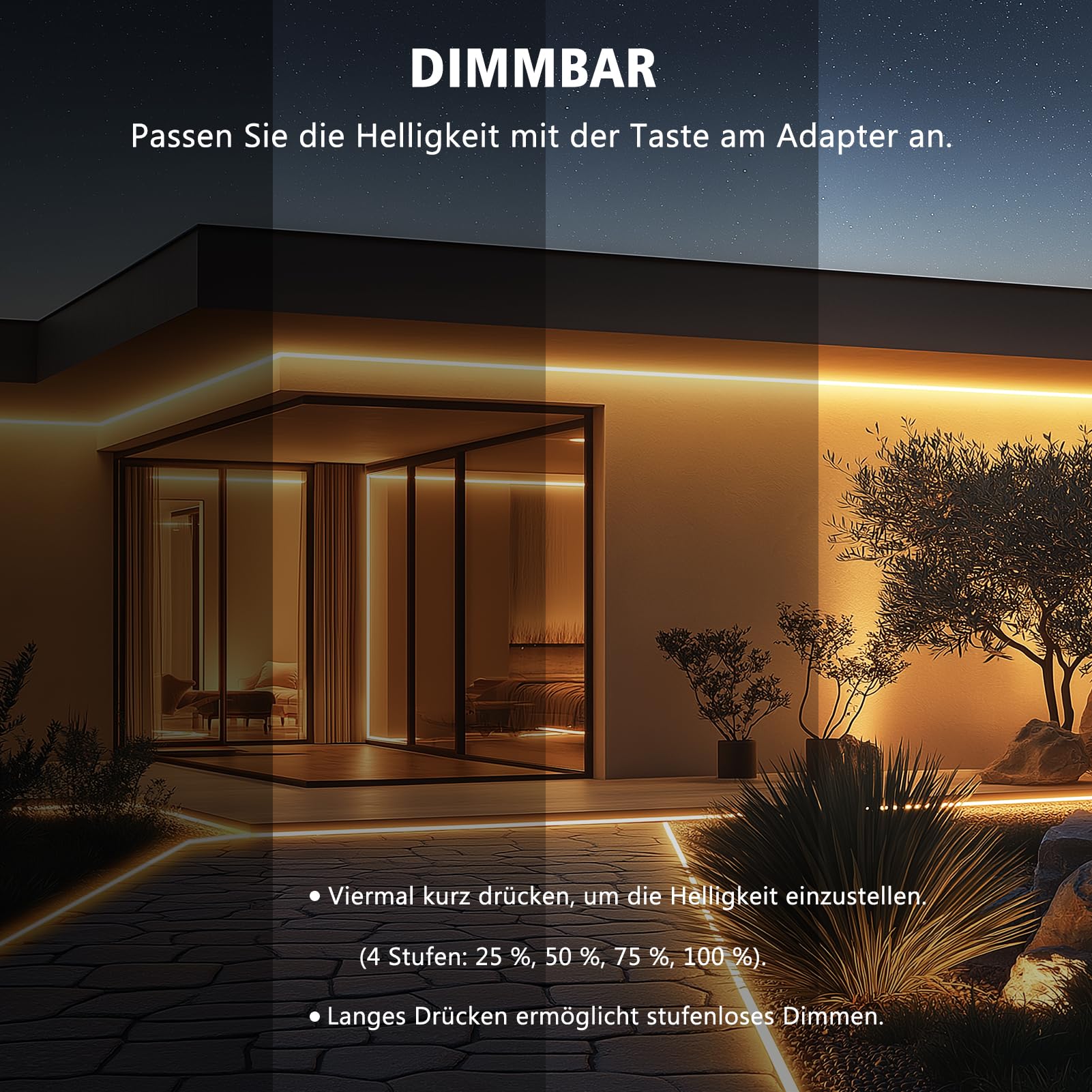 CCILAND 20M Neon LED Streifen, Neon Seillichter 24V Dimmbar | Timer, Dimmbar, IP67 Wasserdicht, Silikon Flexibel, 24V, DIY-freundlich, für Heim Küche Innen Außen Dekoration