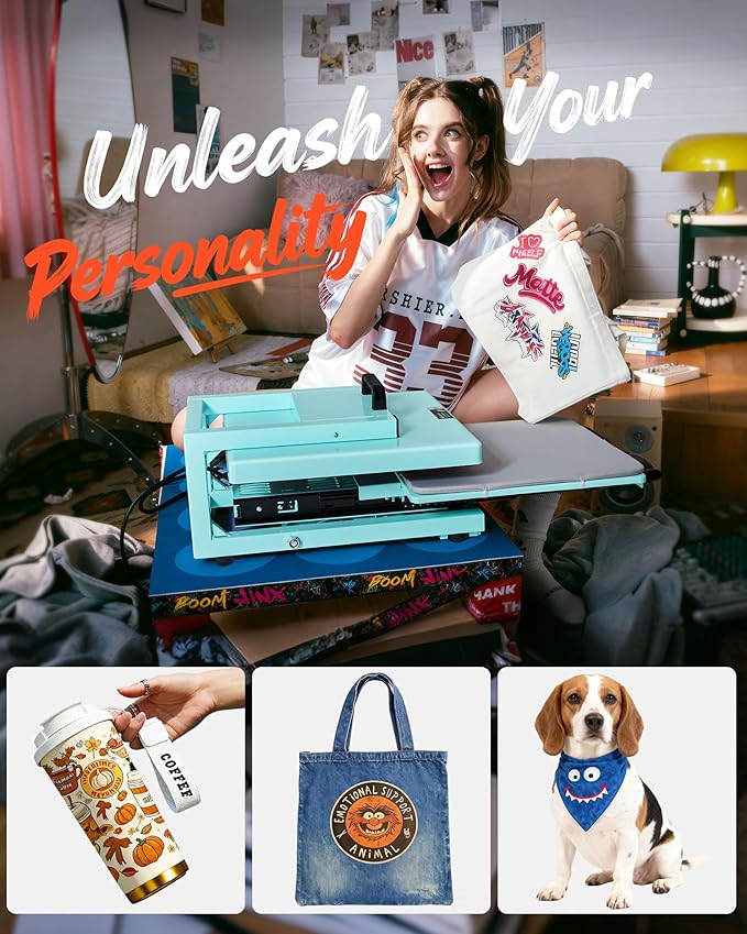 VEVOR Prensa de Calor Híbrida 8 en 1, 15 x 15 pulgadas, Diseño Patentado miniatura 6