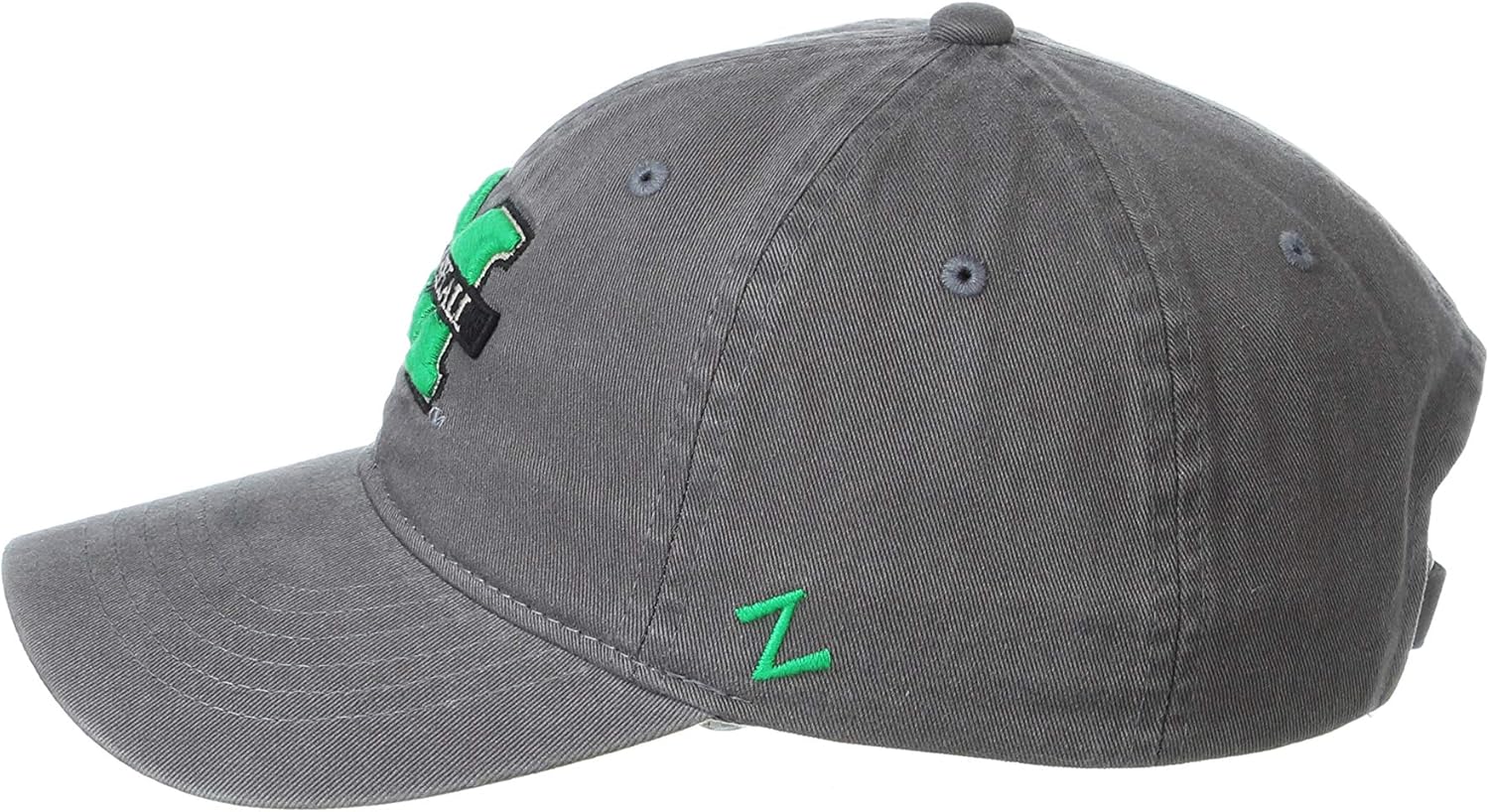 NCAA Marshall Thundering Herd Mens Adjustable Scholarship Hat Charcoal, Marshall Thundering Herd Charcoal, Adjustable, One size