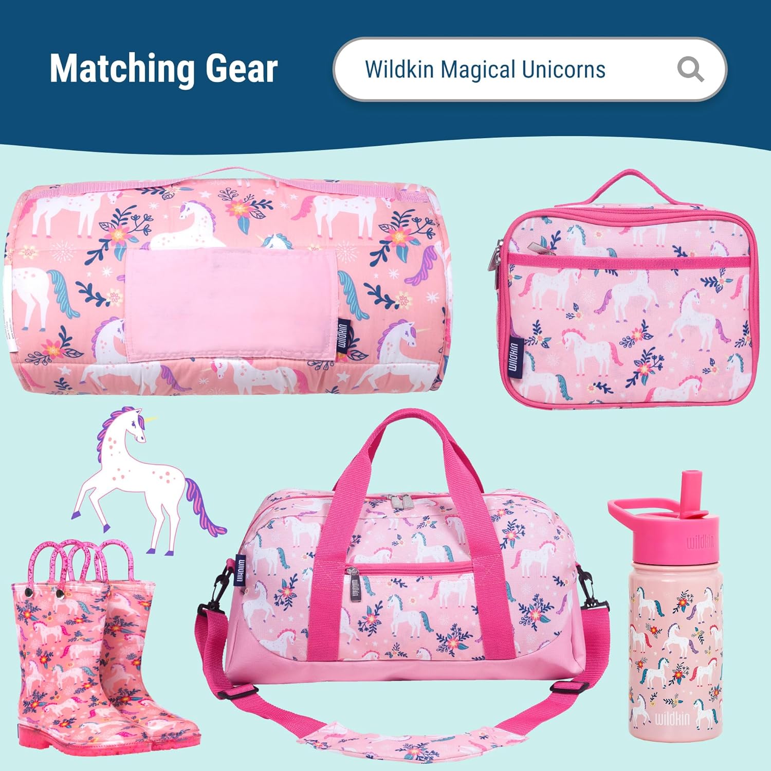 Wildkin 15-inch Kids Backpack – Durable, Padded, Adjustable for School & Travel - Magical Unicorns - Image 7