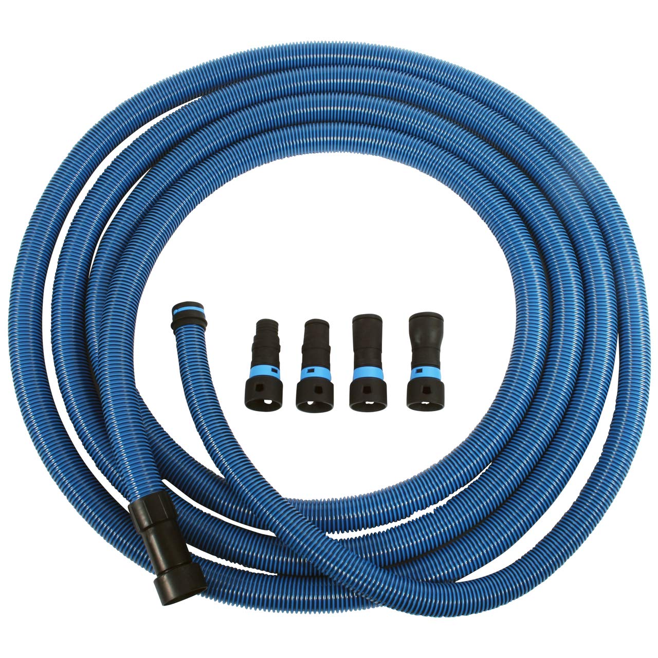 Cen-Tec Systems 95215 Quick Click 9 Metre Antistatic Vacuum Hose with Four Piece Power Tool Adaptor Set