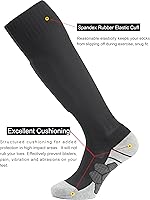 Vista 5 de APTESOL - Calcetas de fútbol hasta la rodilla (paquetes de 1/3/5) Calcetas acojinadas para niños, jóvenes, adultos, para equipos deportivos OTC