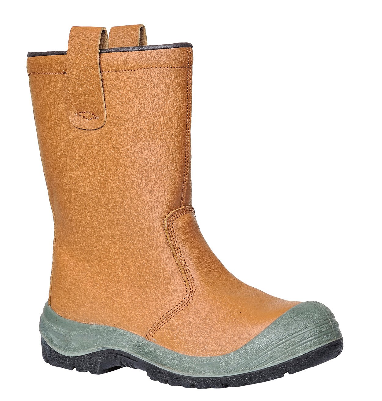 Portwest Bota Steelite Rigger S1P Ci (Con Puntera Anti-Arañazos), Tamaño: 45, Color: Canela, FW13TAR45