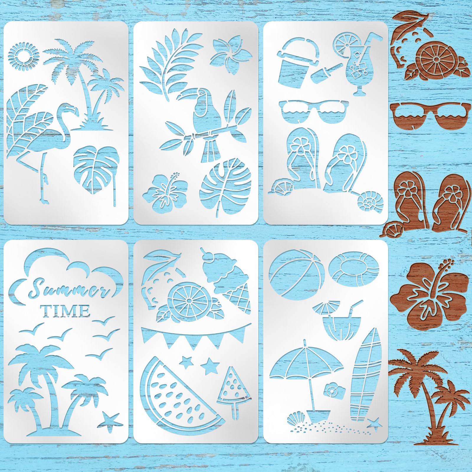 Plantillas para diario y scrapbooking Lewtemi de estilo veraniego