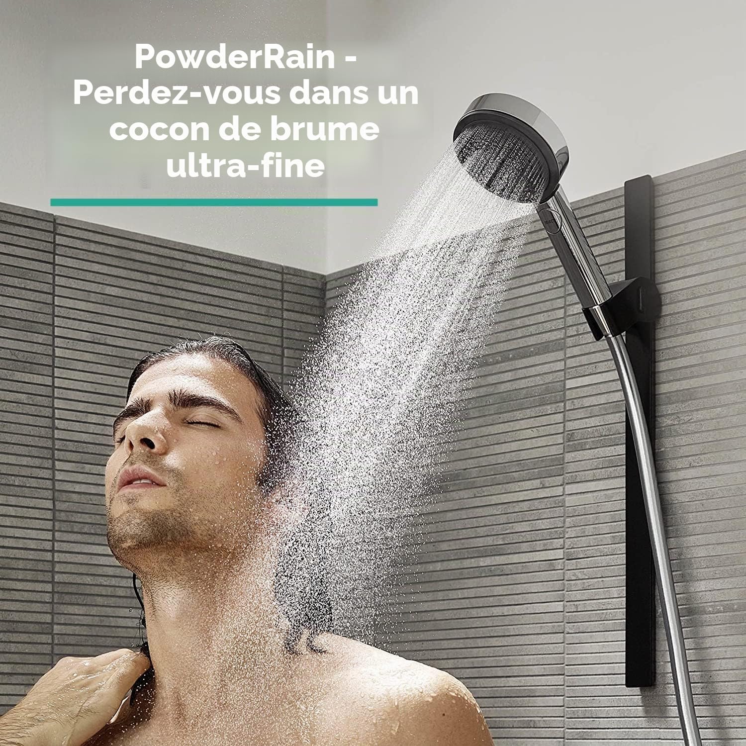 Hansgrohe Pommeau de Douche Pulsify Select S, Douchette à Main 105 mm Diamètre, 3 Types de Jet (Relaxation), Chromé, 24110000