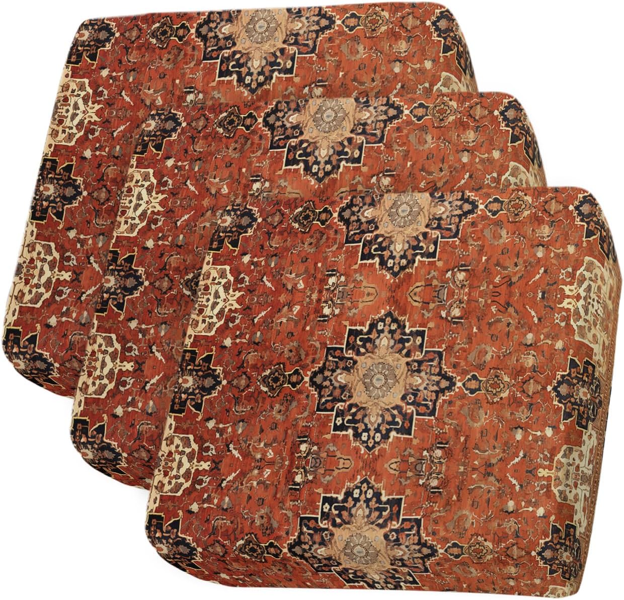 Southwest Stretch Couch Sofa Cushion Covers,Sectional/Individual/L/T Shape Sofa Couch Slipcover Armchair Furniture Slip Cover with Elastic Bottom,Geometric Stripe Boho Native Flower Print S Size 3-PC