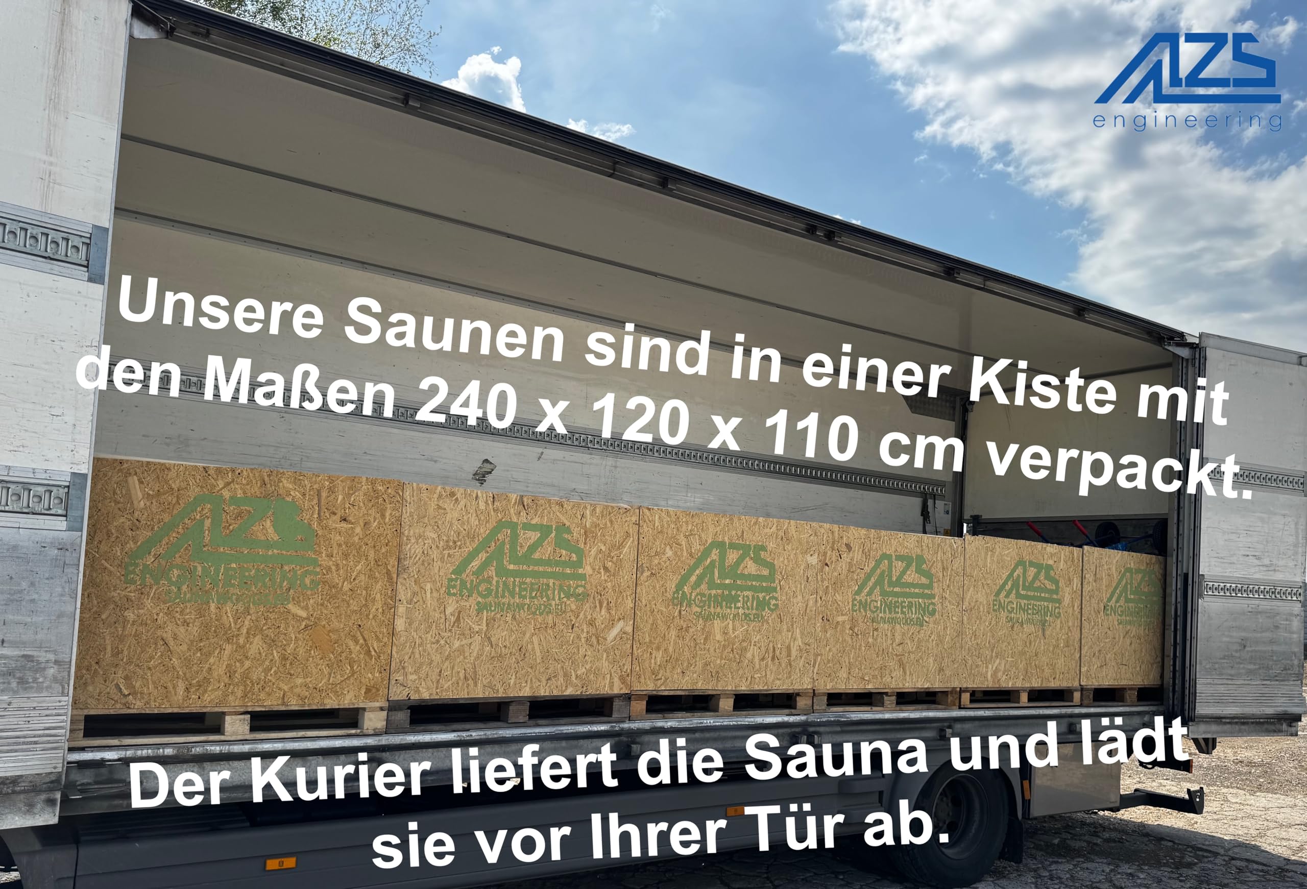 Fasssauna Gartensauna aus Fichtenholz mit Holzofen ETNA – 3-4 Personen