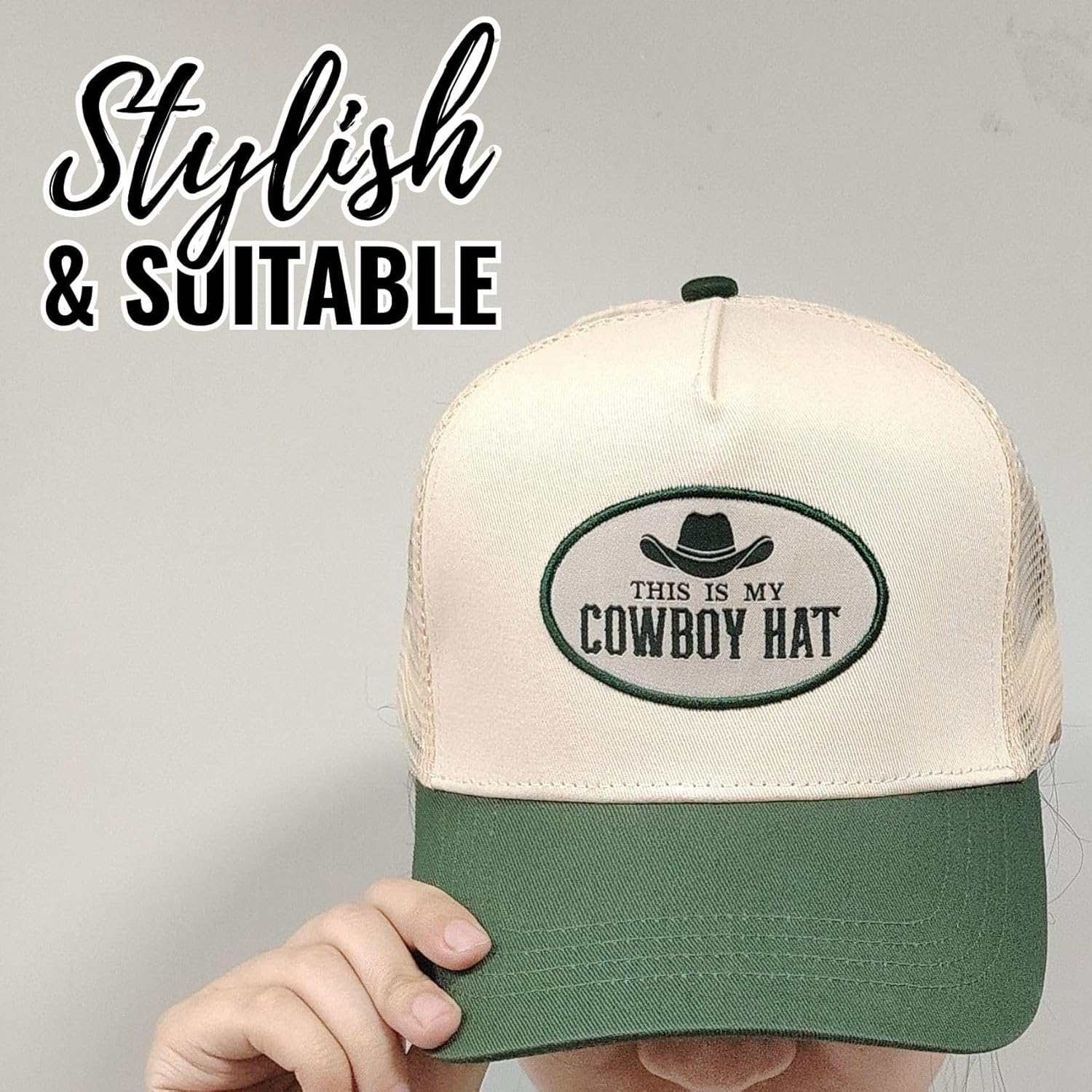 InnoBeta Cowboy Gifts Hat Cap for Men, Funny Adjustable Embroidered Cowboy Trucker Hat - This is My - Image 7