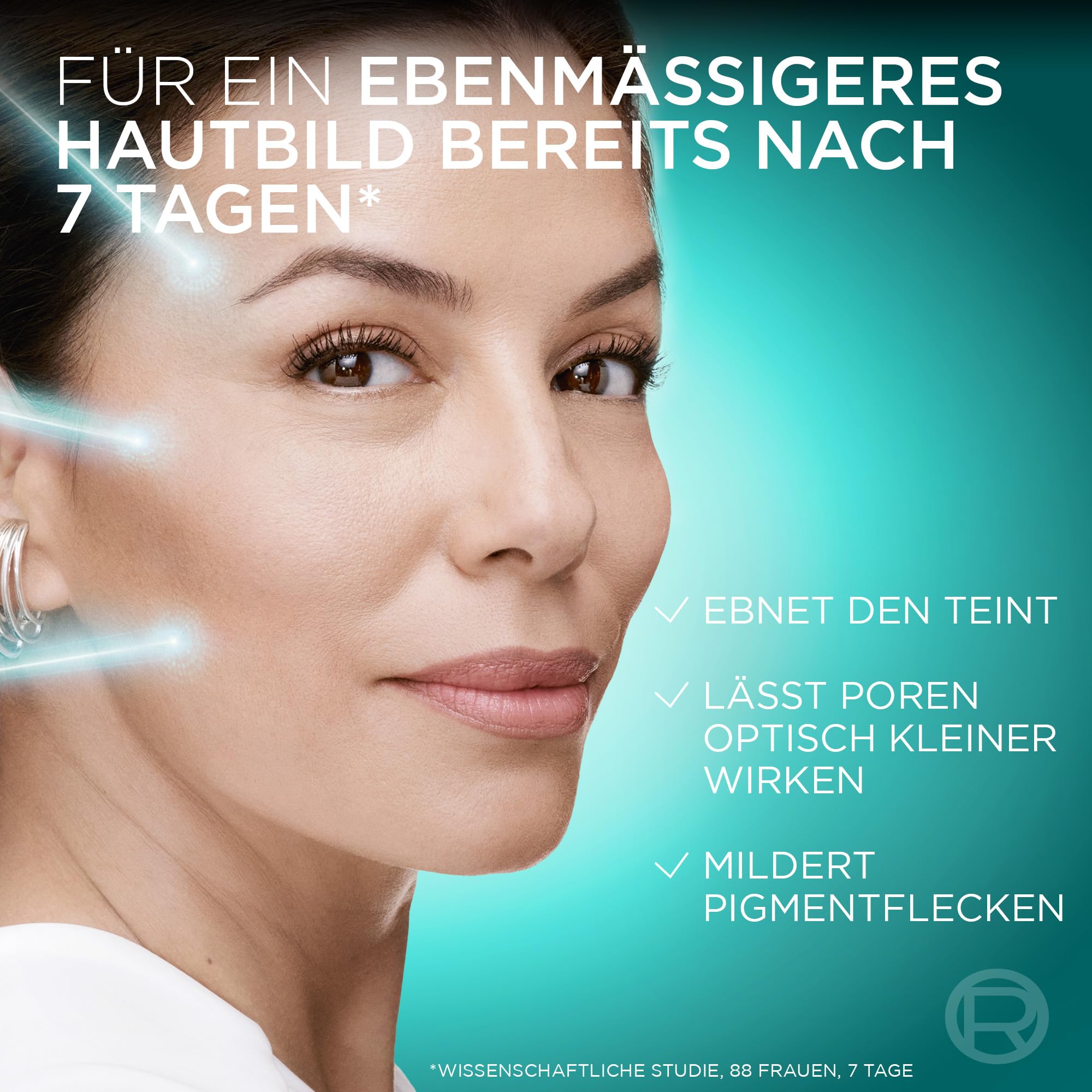 L'Oréal Paris Anti- Pigmentflecken Set: Bright Reveal Niacinamid Serum & UV Fluid LSF50, für strahlende & ebenmäßige Haut