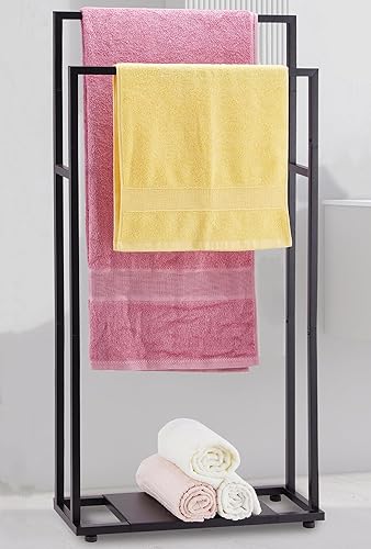 Towel Racks for Bathroom, 39'' Tall 2 Tier Bathroom Towel