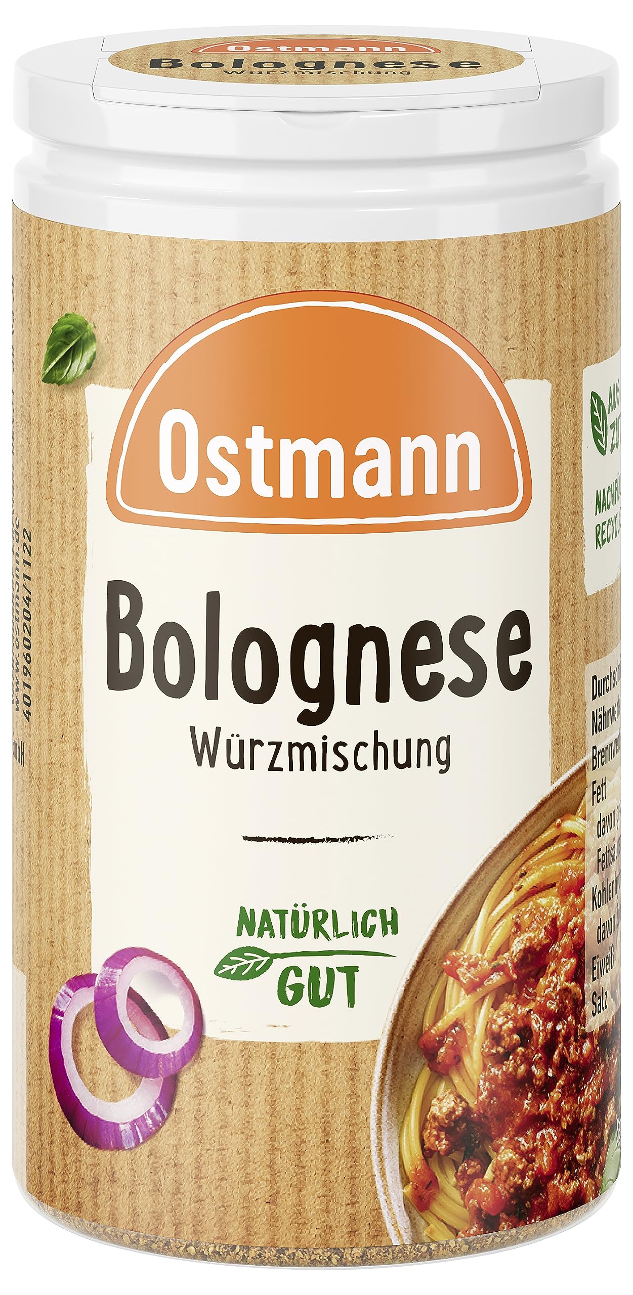 Ostmann Gewürze – Bolognese Würzmischung, mediterrane Pasta-Gewürzmischung, auch für vegetarische Bolognese und Lasagne geeignet (Verpackungsdesign kann abweichen)