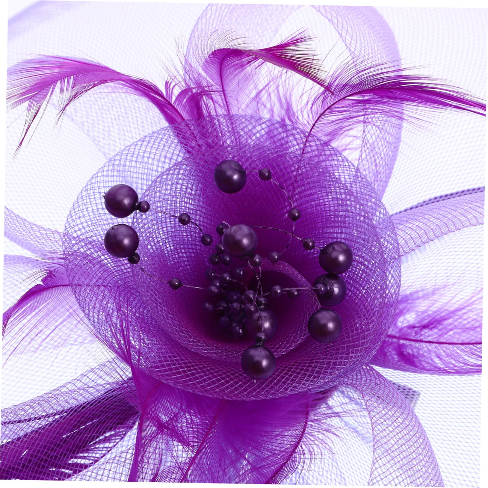 PLAFOPE Fascinator Vintage De Malla Para Fiesta De Té Tocado Elegante y Diadema Para Mujeres Accesorio Retro De Boda y Eventos Especiales