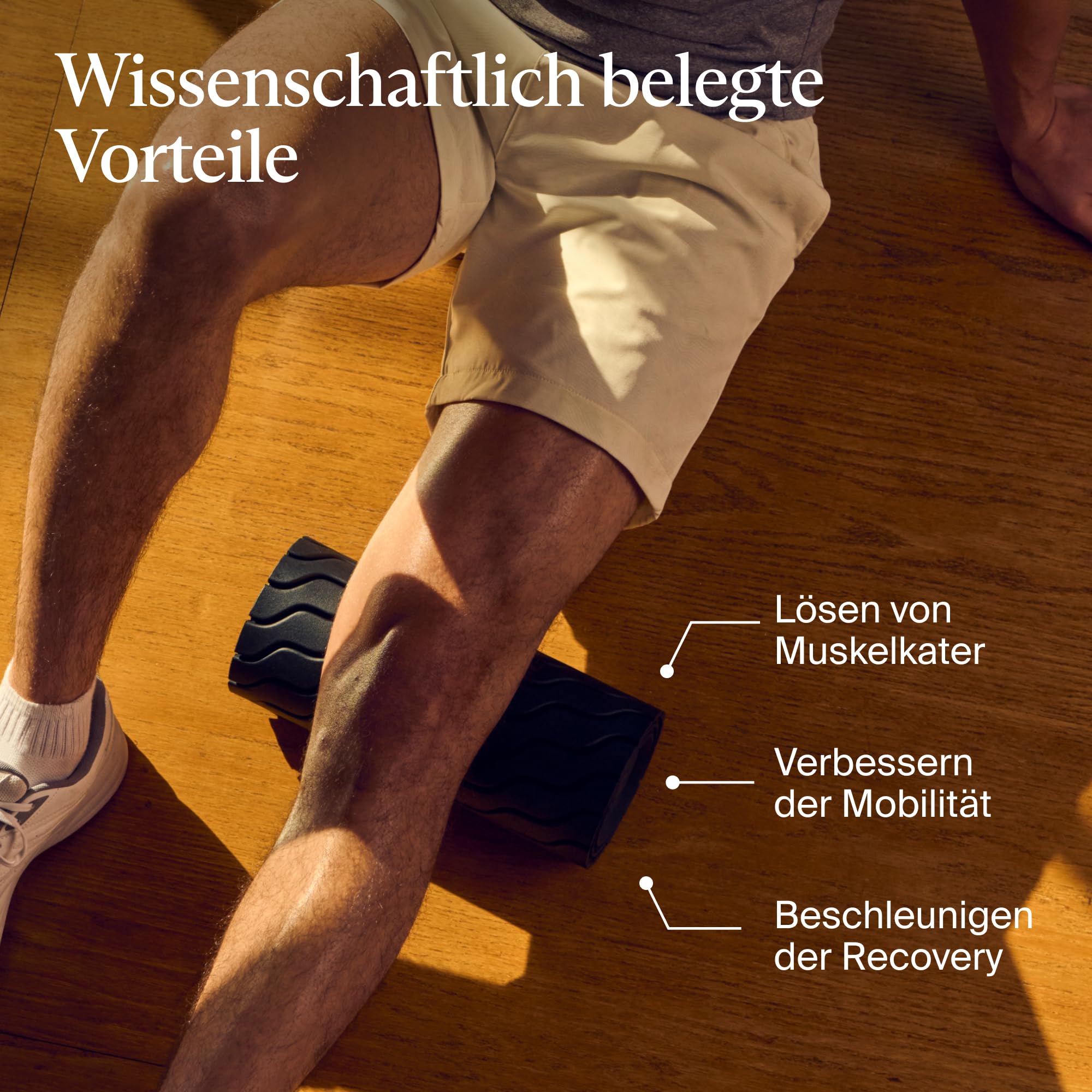 Waver Roller aus der Wave-Serie – Schaumstoffrolle für den ganzen Körper und große Muskeln – Muskelrolle mit hoher Dichte für Sportler – Mit 5 anpassbaren Vibrationsfrequenzen in der Therabody-App