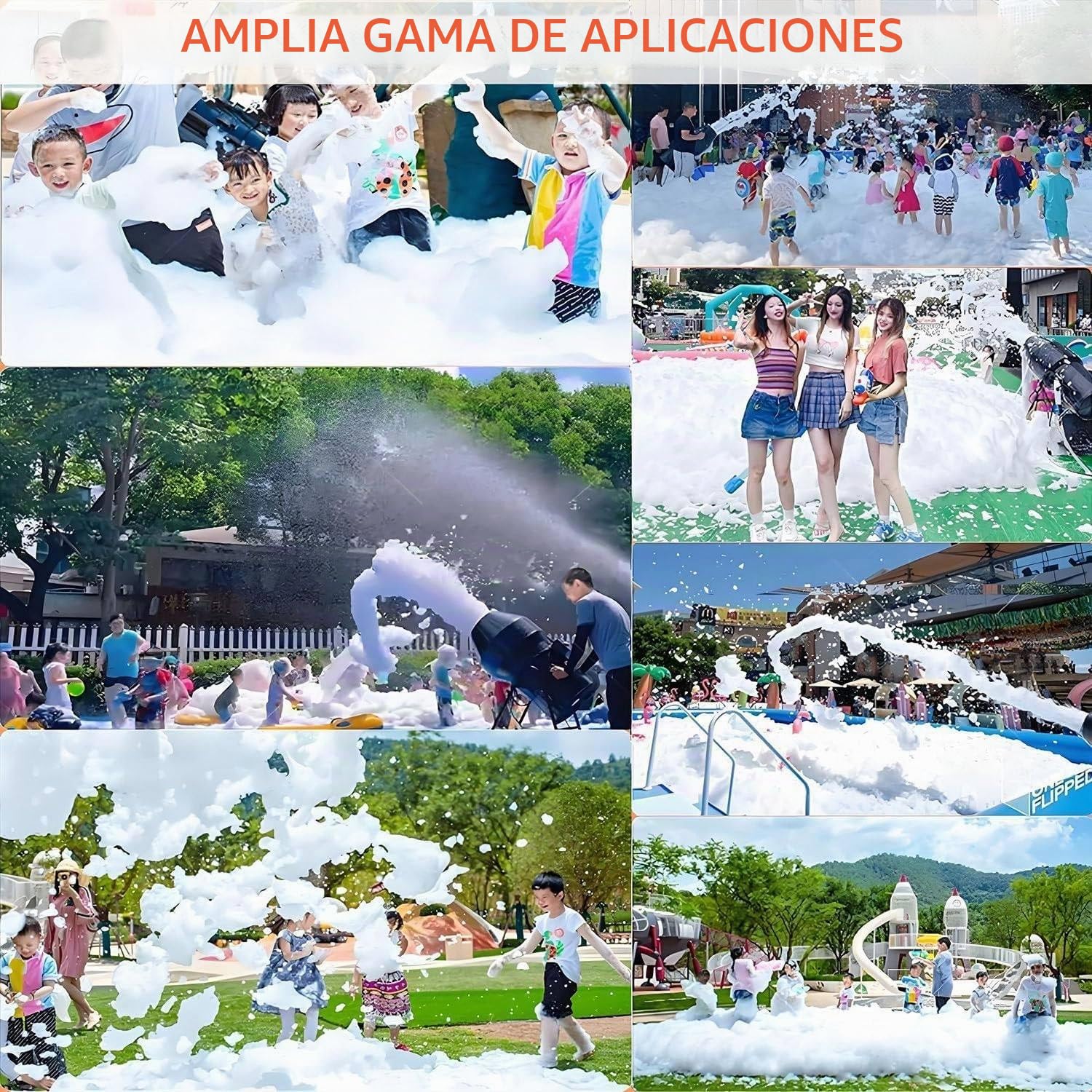 Máquina de Burbujas con cañón de Espuma, máquina de Espuma para escenarios Grandes, máquina de Espuma de 1000 W para Fiestas, máquina de Espuma con Chorro de Efecto de Escenario,Yellow