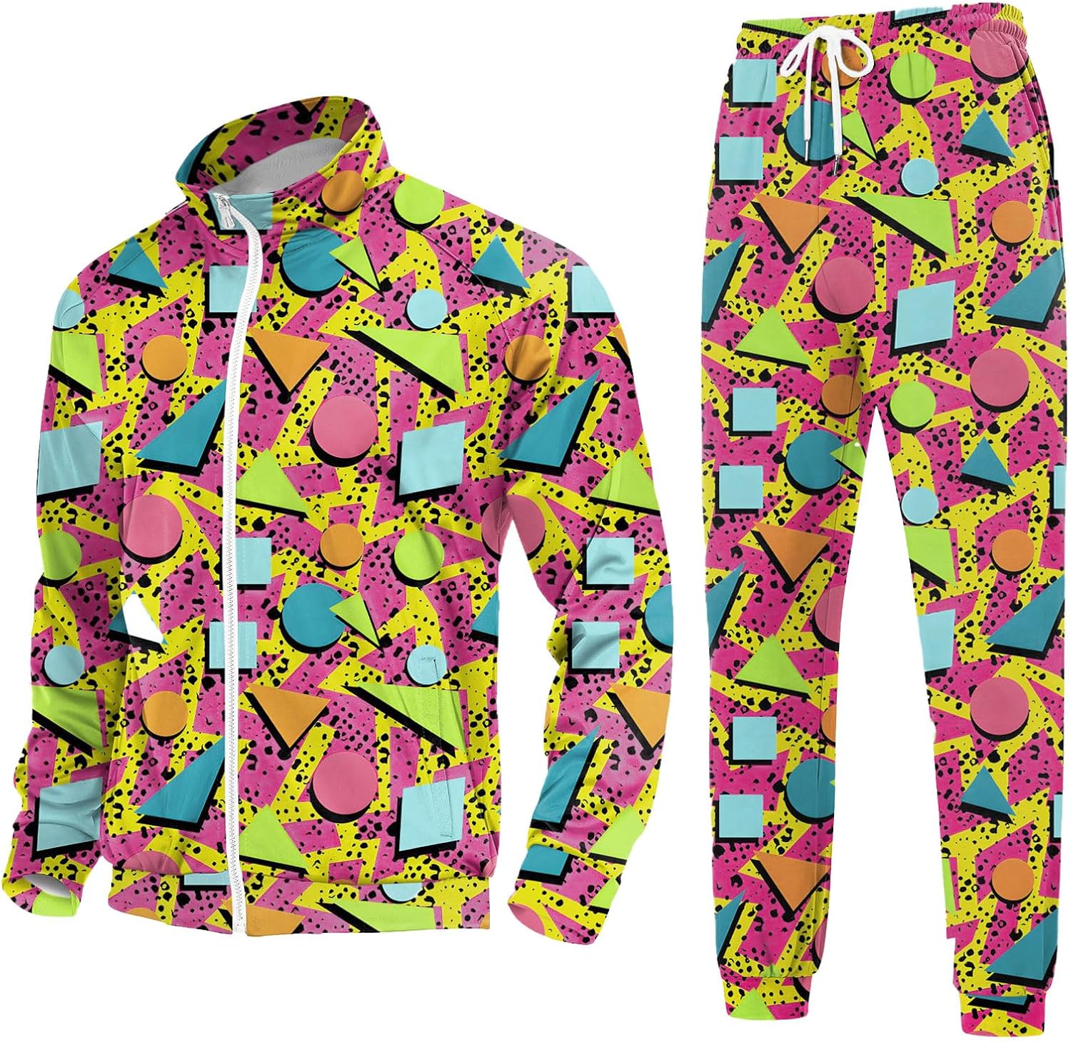 EVEDESIGN Track Suits Mens Set - Retro 80s and 90s costumes Outfits for Jogging, Skiing and Casual Wear - Sweat Suits for Men