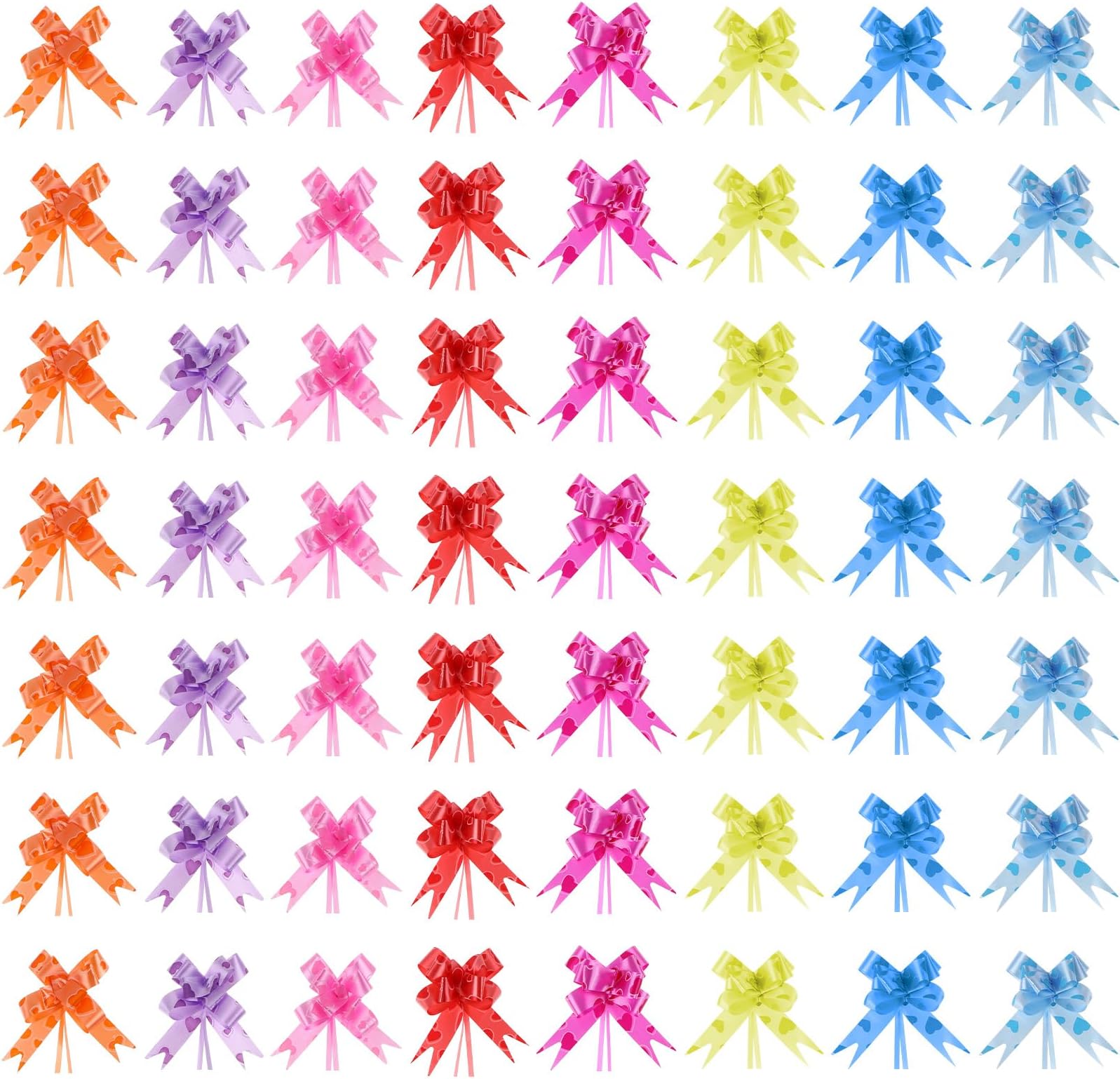 80 Pcs 8 Colors Pull Bows for Gift Wrapping Gift Bows Basket Bow Holiday Gifts Wrap Pull Reusable Decoration Present Wrapping Décor Bow for Wedding Christmas Birthdays Thanksgiving Gifts Decorations
