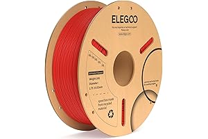 ELEGOO PLA Plus Filament 1.75mm Red: Tougher, Stronger, and More Precise 3D Printing