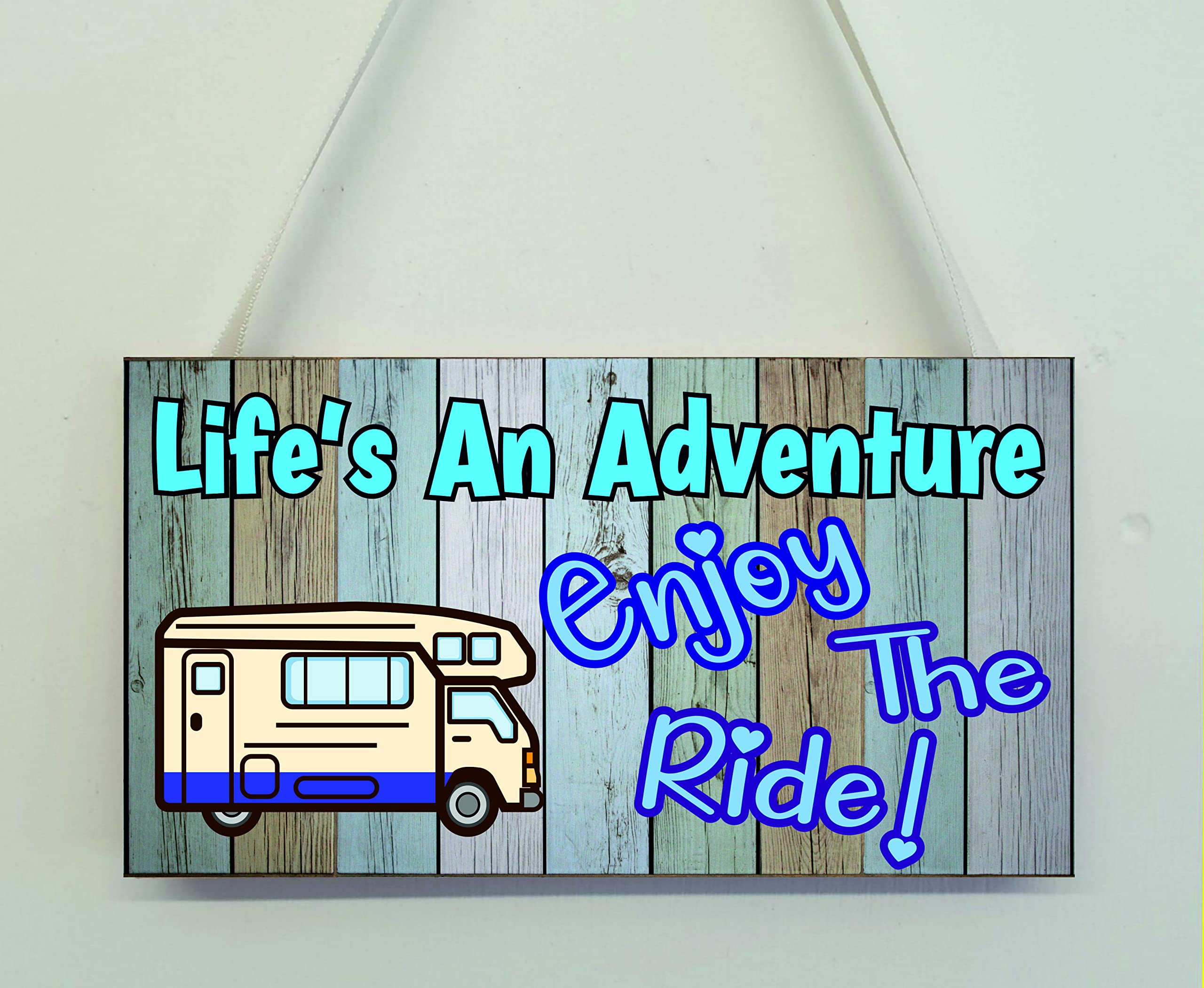 Decalarama Motorhome Plaque Gift - Life's An Adventure Enjoy The Ride - Fun Novelty Birthday Present