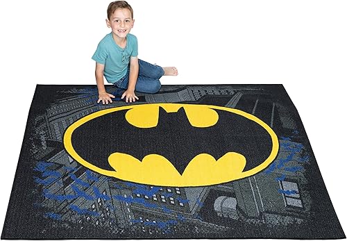 Franco Alfombra antideslizante para habitación de niños, 69 x 52 pulgadas, Batman