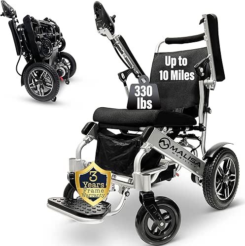 MALISA Electric Wheelchair for Adults, Lightweight Portable All Terrain Wheelchairs,