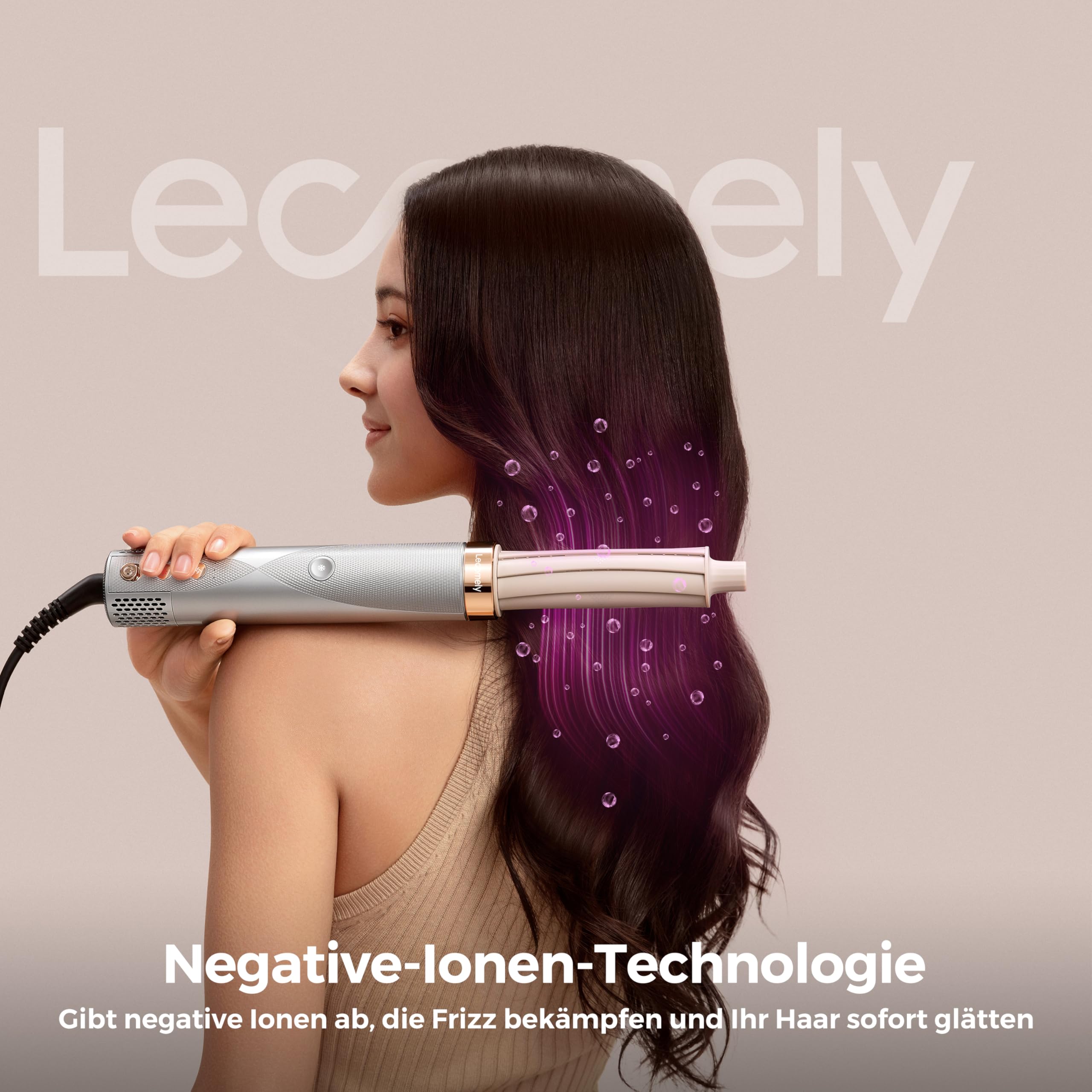 AirEdge 5 in 1 Airstyler 110000 U/Min Ionen Föhn Lockenstab Multi-Styler Warmluftbürste Glätteisen