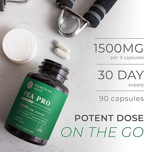 Miniatura 4 de Suplemento de palmitoiletanolamida ultra micronizada (guisante)  1500 mg por porción  altamente purificado y biodisponible  90 cápsulas  Apoyo