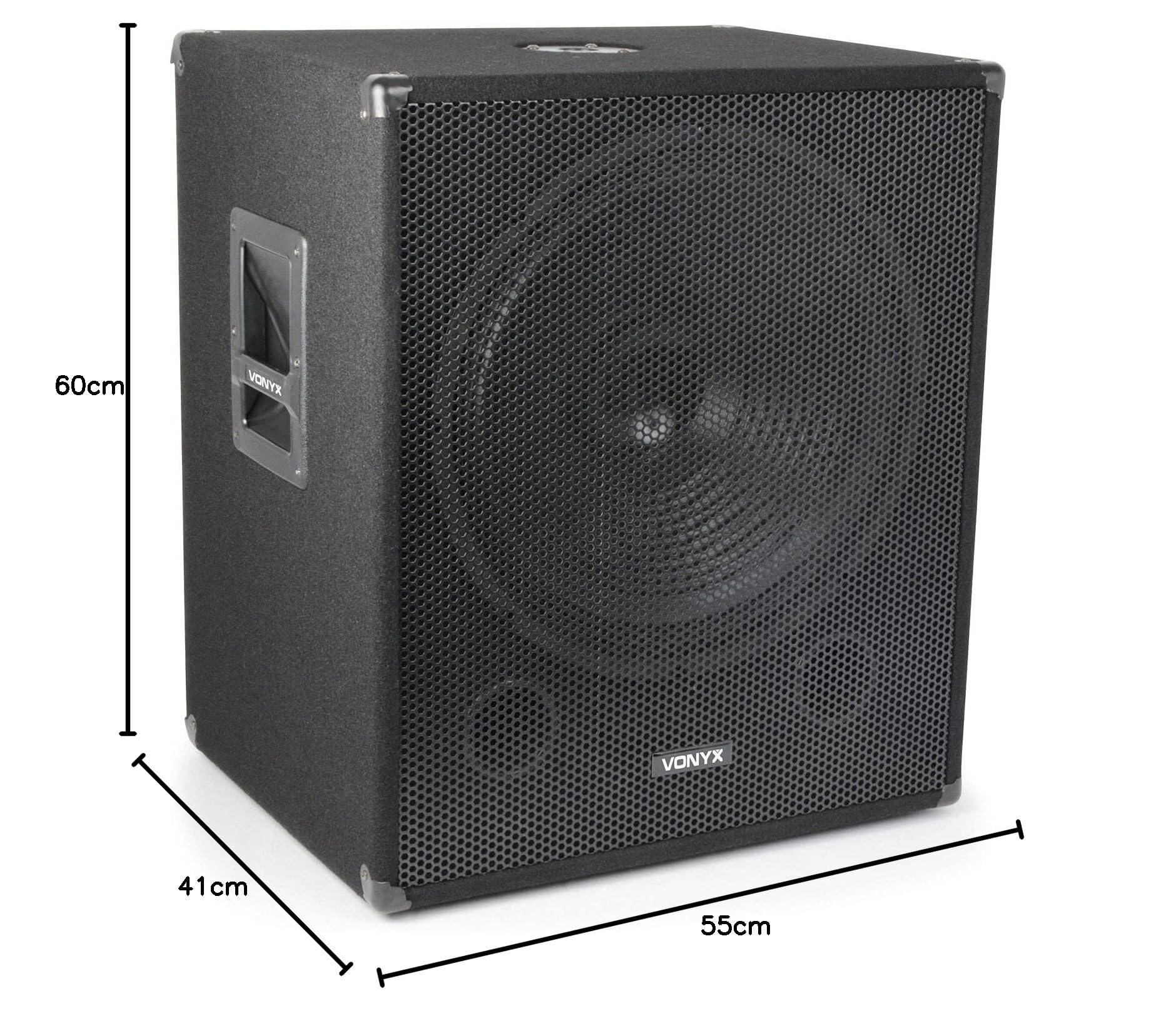 VONYX SMWBA18 Caisson de Basse 1000W - Subwoofer Bi-Amplification 18" - Sorties Amplifiées - Mixage Intégré - Echo Mode - Connectique Speaker - Infra-Grave - Caisson de Basse pour DJ