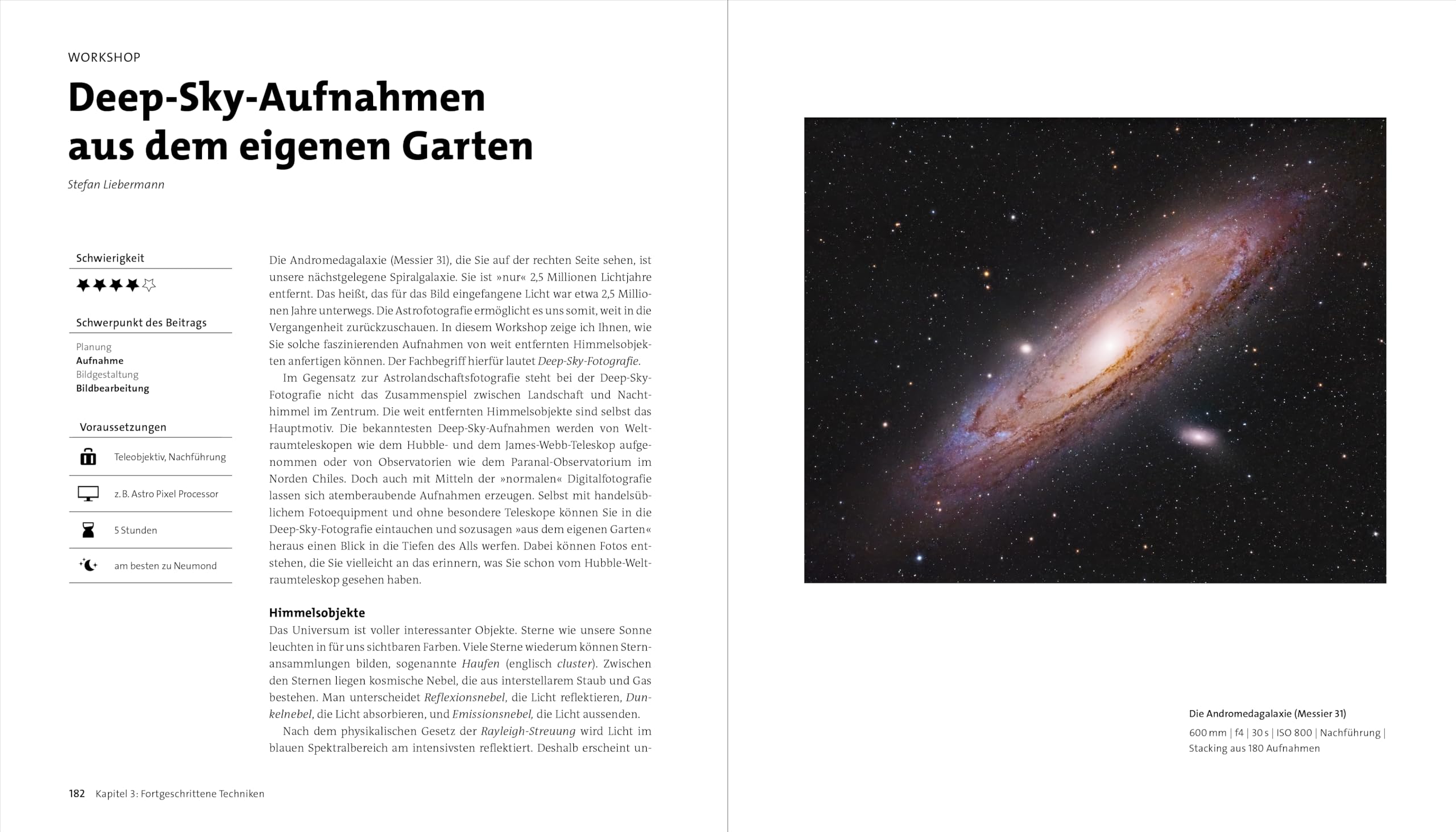 Faszination Astrofotografie: Grundlagen, Projekte, Meisterstücke. Foto-Workshops für Einsteiger und Fortgeschrittene