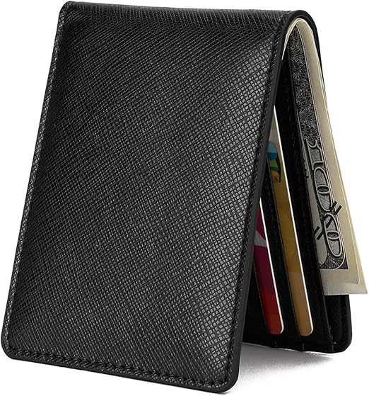 Mens Slim Front Pocket Wallet ID Wi…