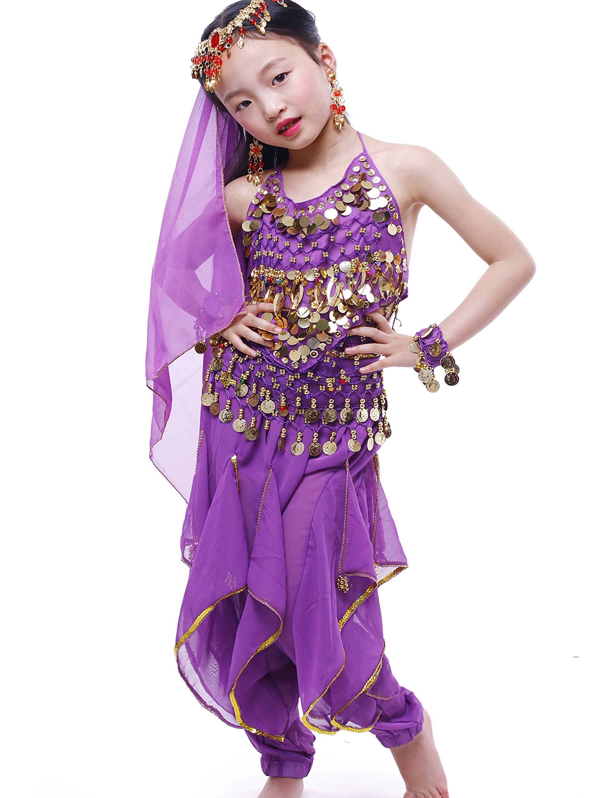 Astage Girls Genie Costume India Belly Dance Arabian Princess Halloween