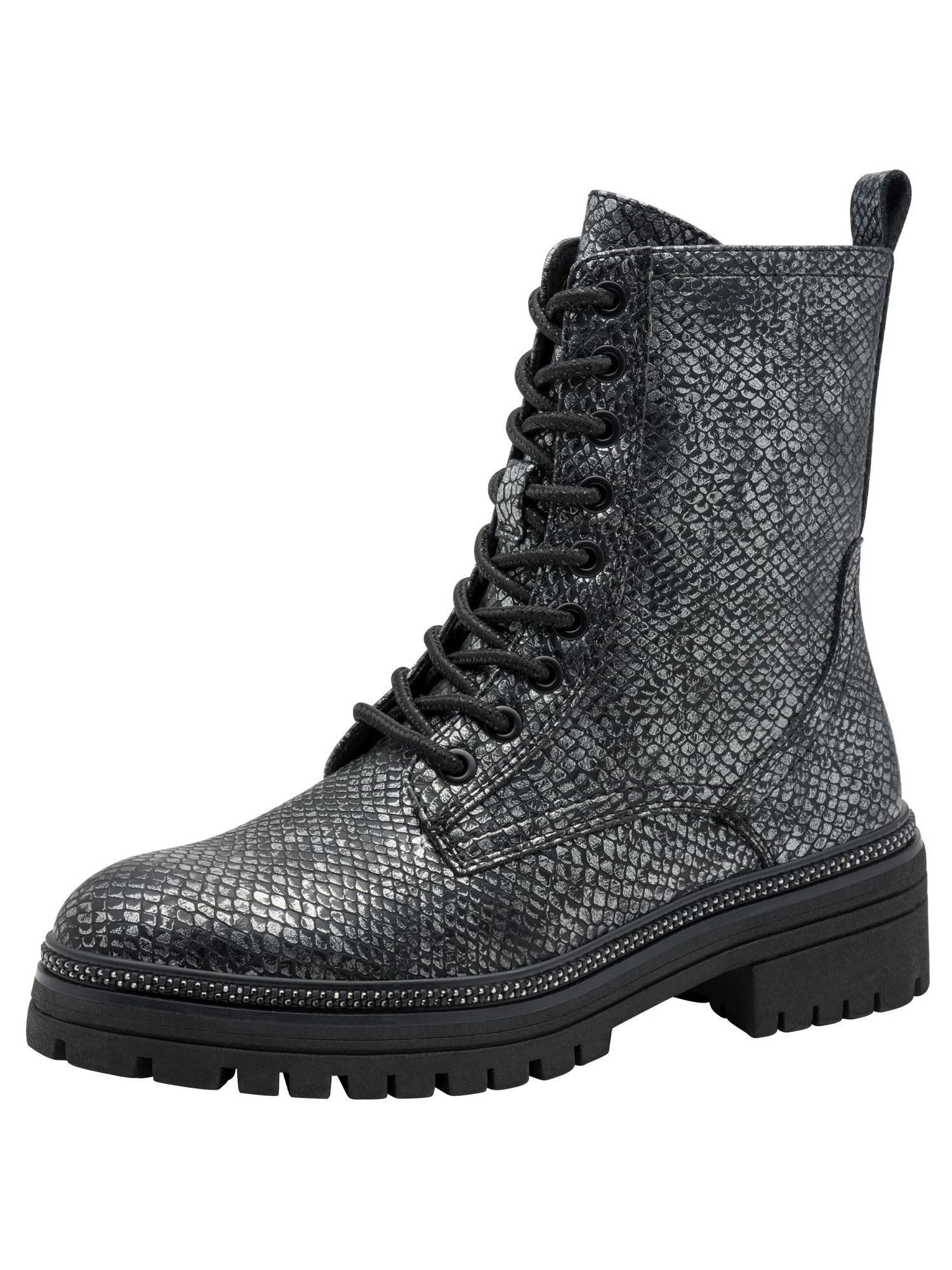 MARCO TOZZI Women's 2-25202-43 Ankle Boots, Pewter Struct, 39 EU