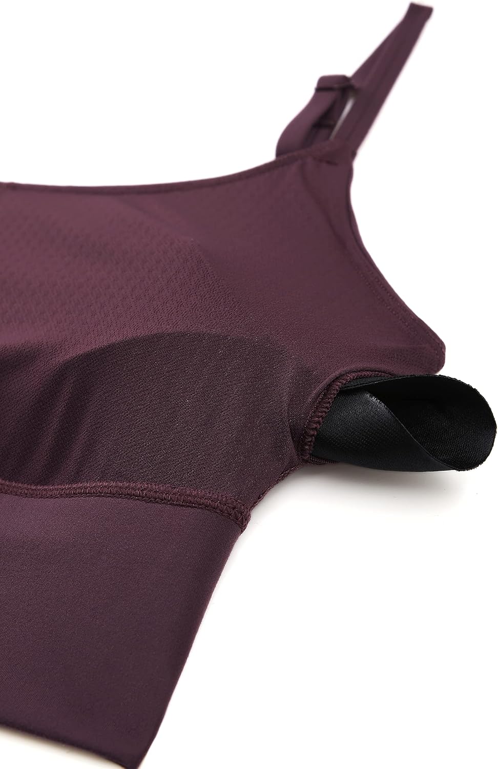 CRZ YOGA Adjustable Longline Sports Bra for Women - V Back Wireless Workout Padded Yoga Camisole Cropped Tank Tops