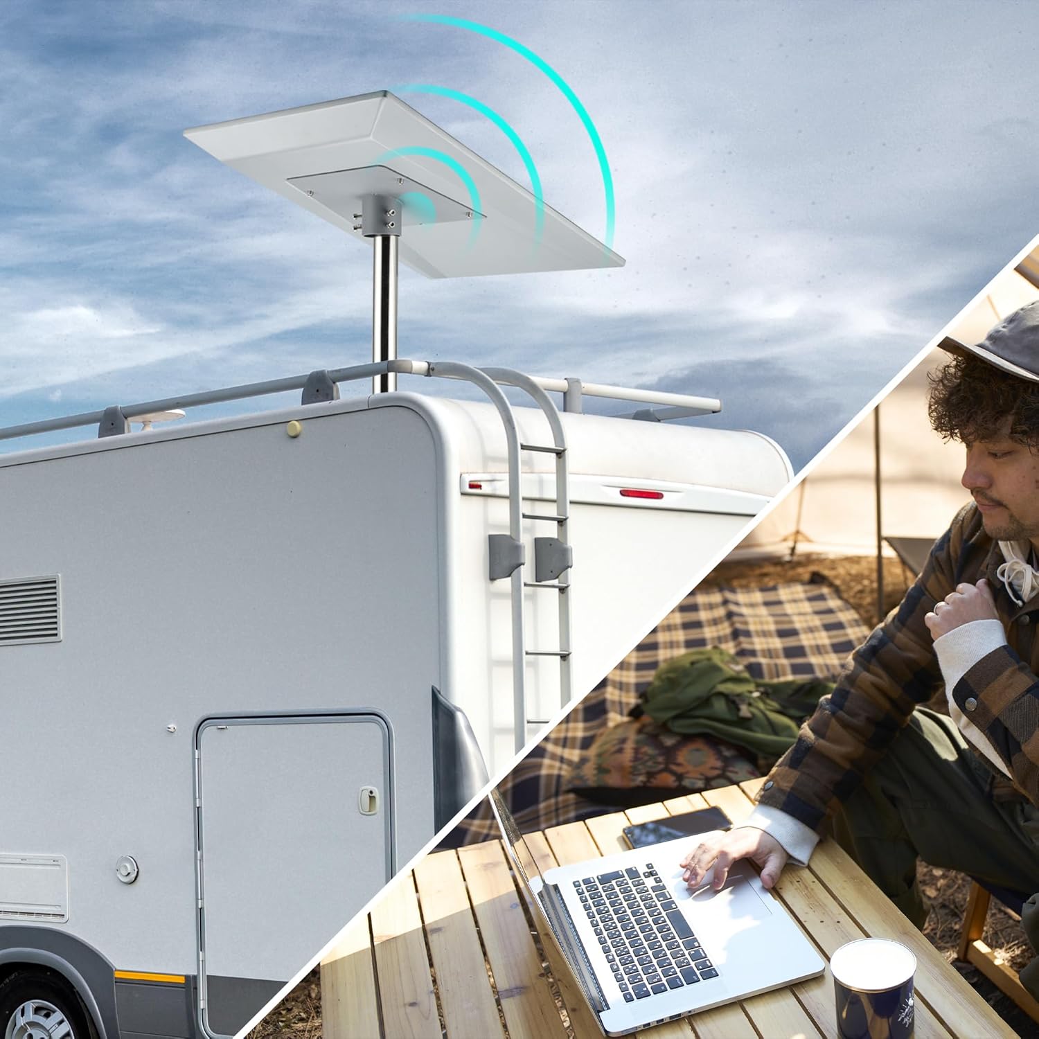 Starlink Performance Gen3 Pipe Adapter, Heavy Duty Pole Mount Bracket for 38mm-60mm Metal Pipe, Mount Kit Plate Roof, with Hardware, for Starlink Performance Gen 3 Dishy, Easy to Install