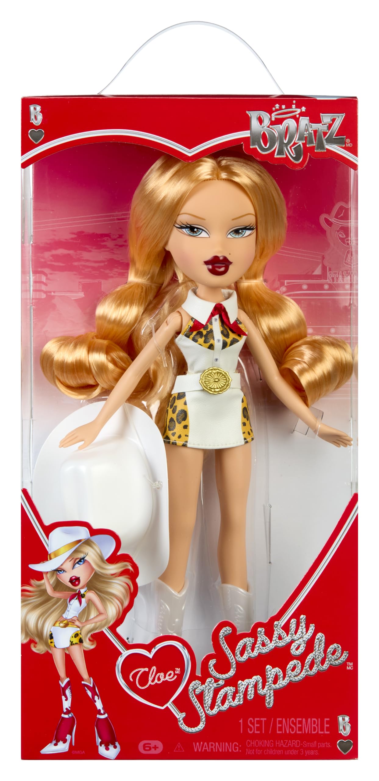 Bratz Sassy Stampede Cloe – kolekcjonerska lalka modowa – lalka w stylu kowbojskim z kompletem ubrań i akcesoriami